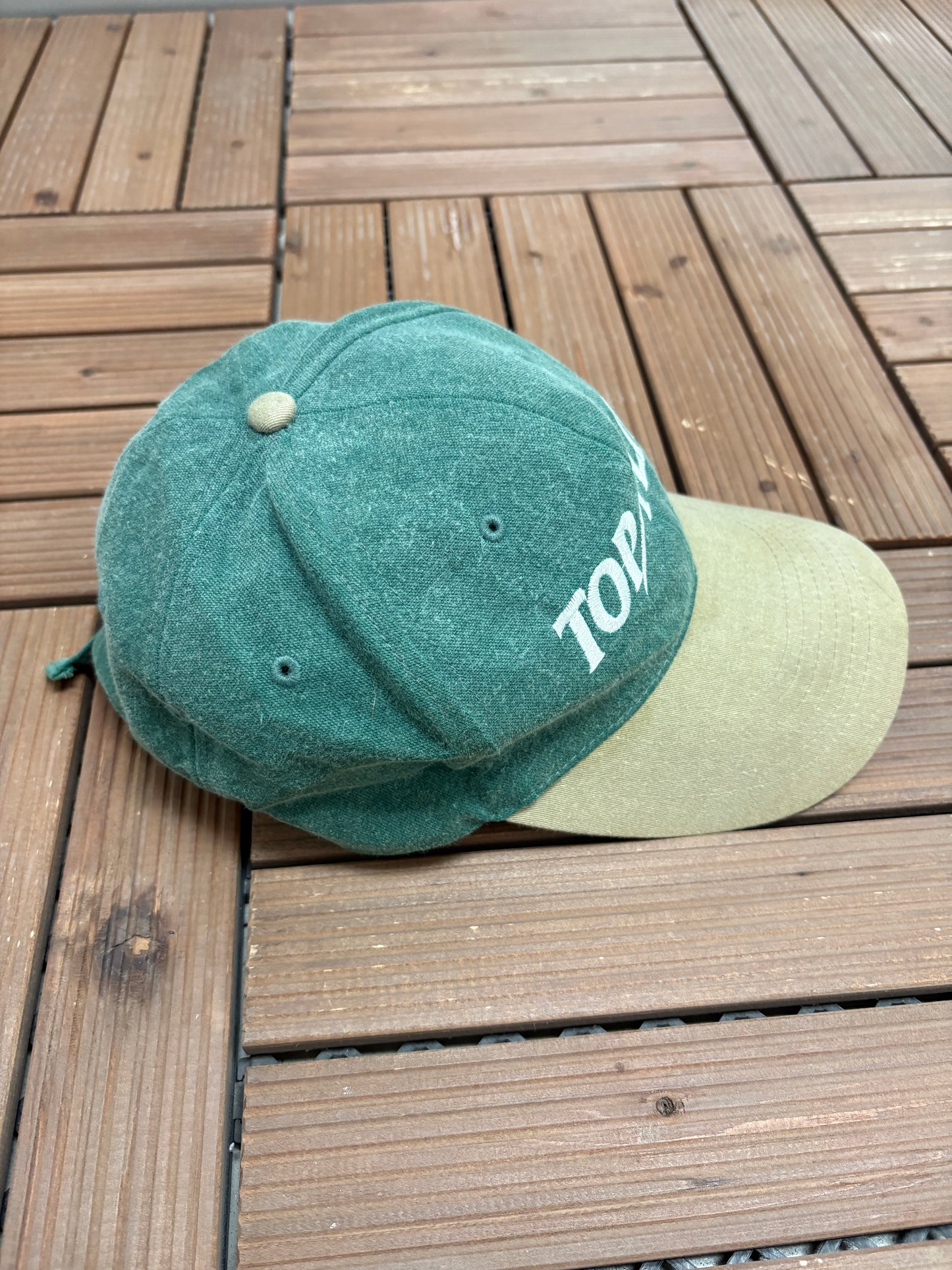 Top-Flite Embroidered Graphic Hat | Metal Clasp | Vintage 1990s Branded Golf Green Cap |