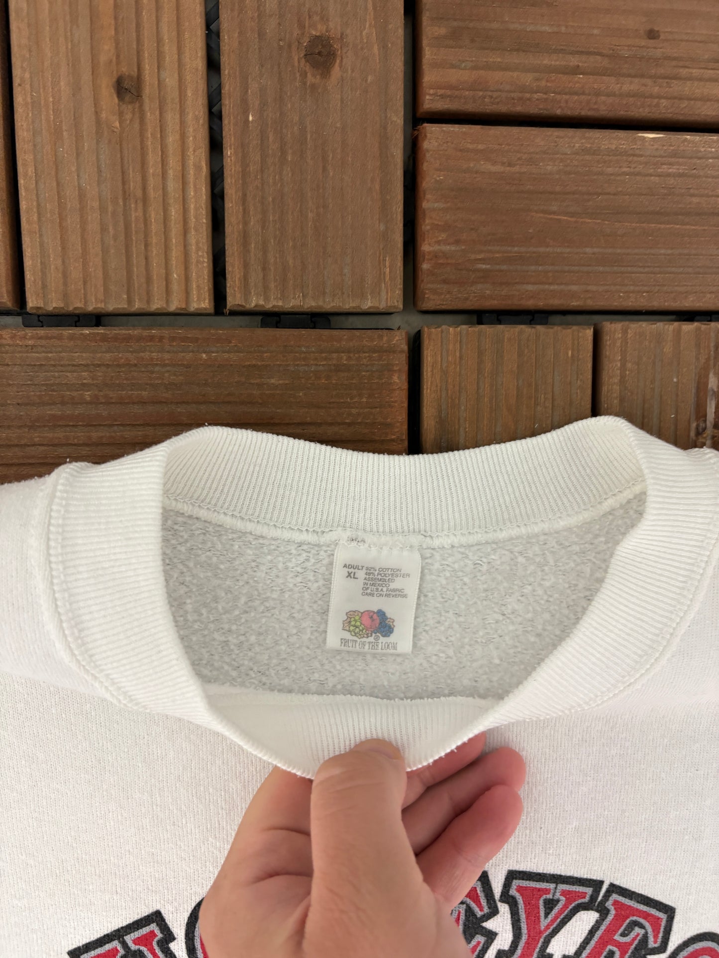 Ohio State Buckeyes Rose Bowl 1997 Graphic Crewneck | Size X-Large | Vintage 1990s College White Sweater |