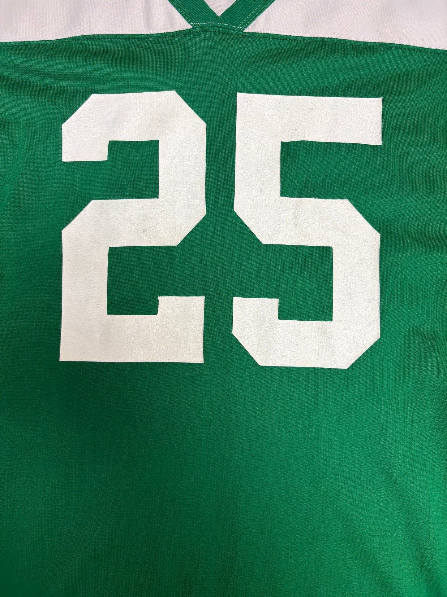 Green & White Football Jersey | Size Large | Vintage 1970s Football Russell Athletic Jersey |