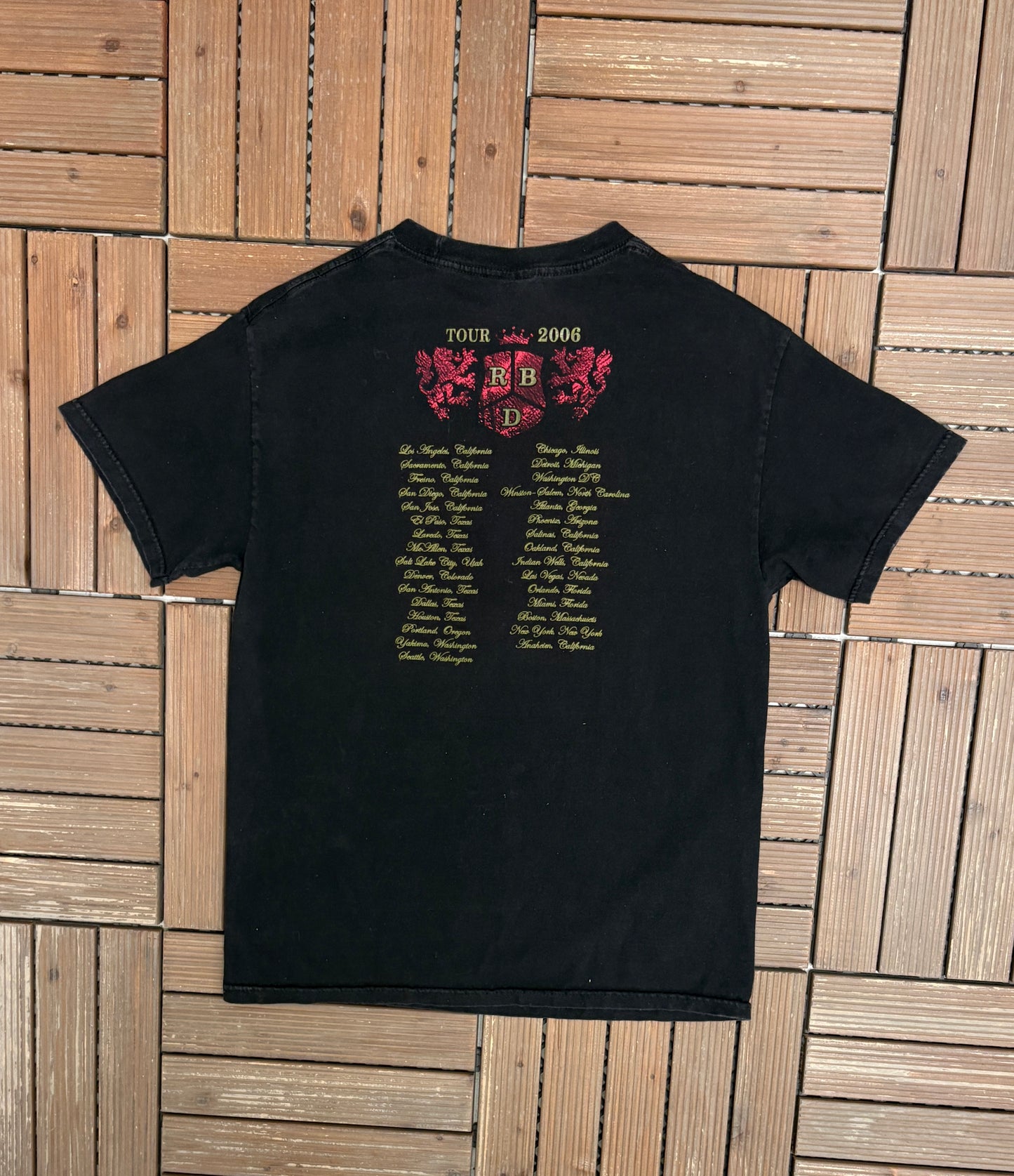 RBD Rebelde Tour 2006 Graphic Tee | Size Medium | Vintage 2000s Latin Pop Music Black T-Shirt |