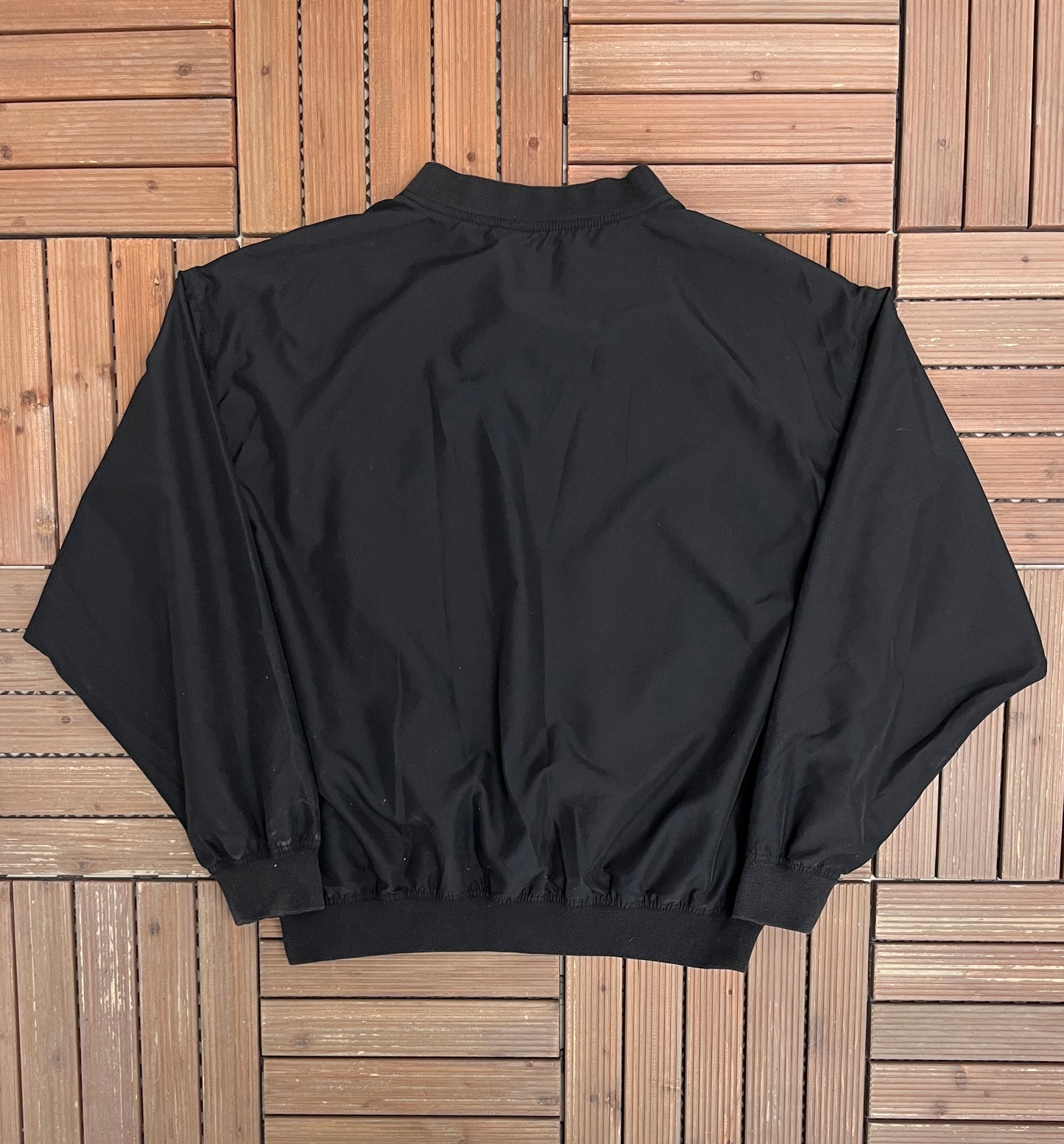 Apol's Harley Davidson Embroidered Graphic Windbreaker | Size X-Large | Vintage 2000s Black Light Jacket |