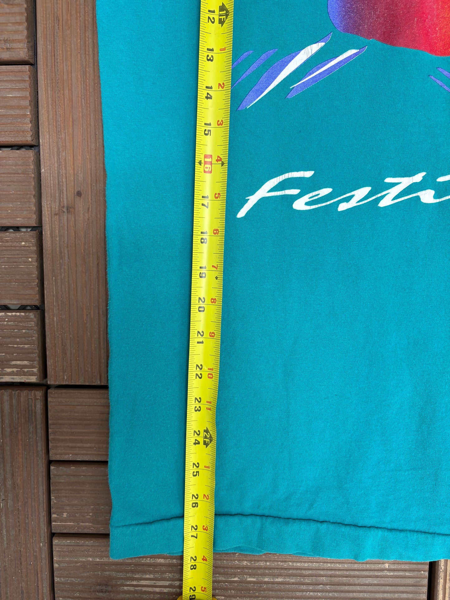 Kentucky Derby Festival Graphic Tee | Size Medium | Vintage 1990s Single Stitch Blue T-Shirt |