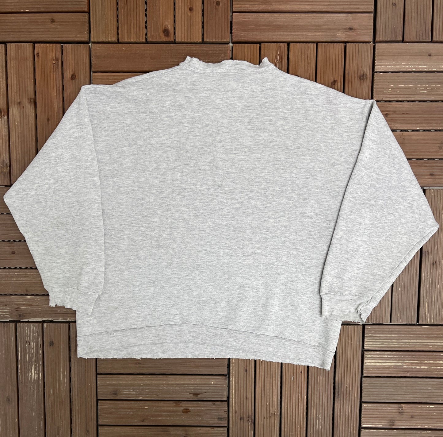 New England Patriots vs Green Bay Packers Super Bowl Graphic Crewneck | Size X-Large | Vintage 1990s NFL Football Grey Sweater |