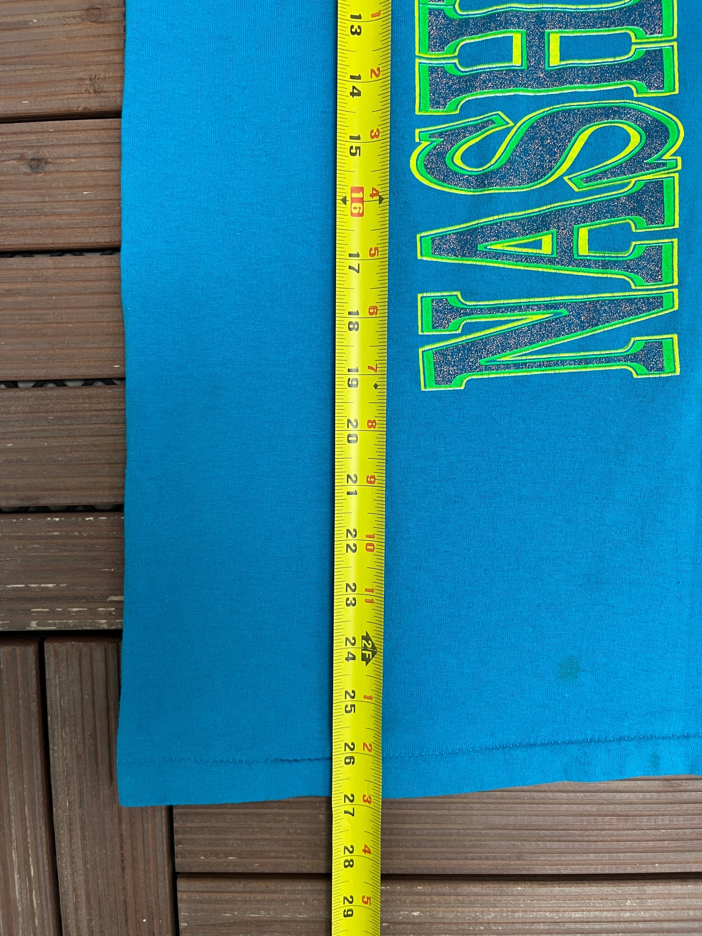 Nashville Music City, USA Graphic Tee | Size Large | Vintage 1990s Made in USA Blue T-Shirt |