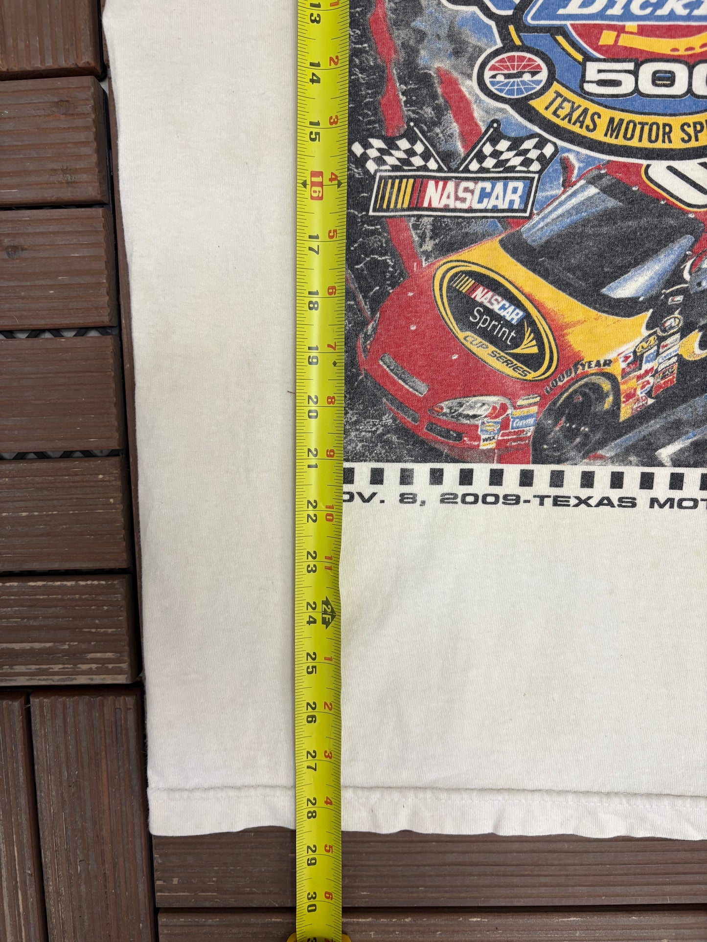 NASCAR Sprint Cup Series Tour 2009 Graphic Tee | Size Large | Vintage 2000s Racing White T-Shirt |