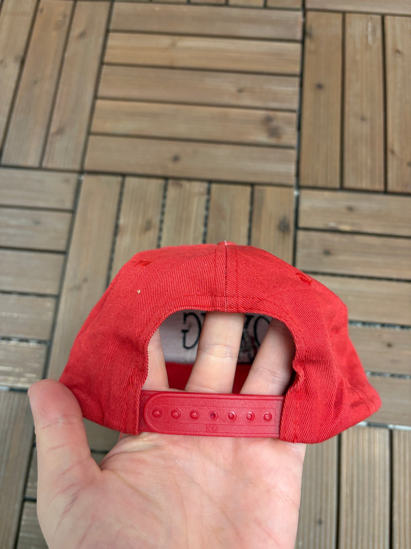 Boxing Hall Of Fame Graphic Hat | Snap Back | Vintage 1990s Promotional Red Cap |