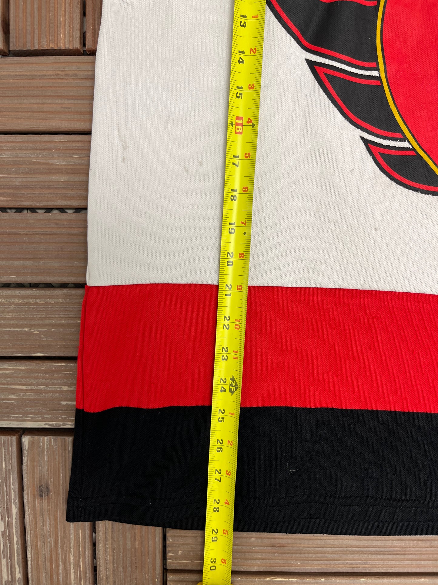 Ottawa Senators Stitched Hockey Jersey | Size Medium | Vintage 1990s NHL Hockey White Jersey |