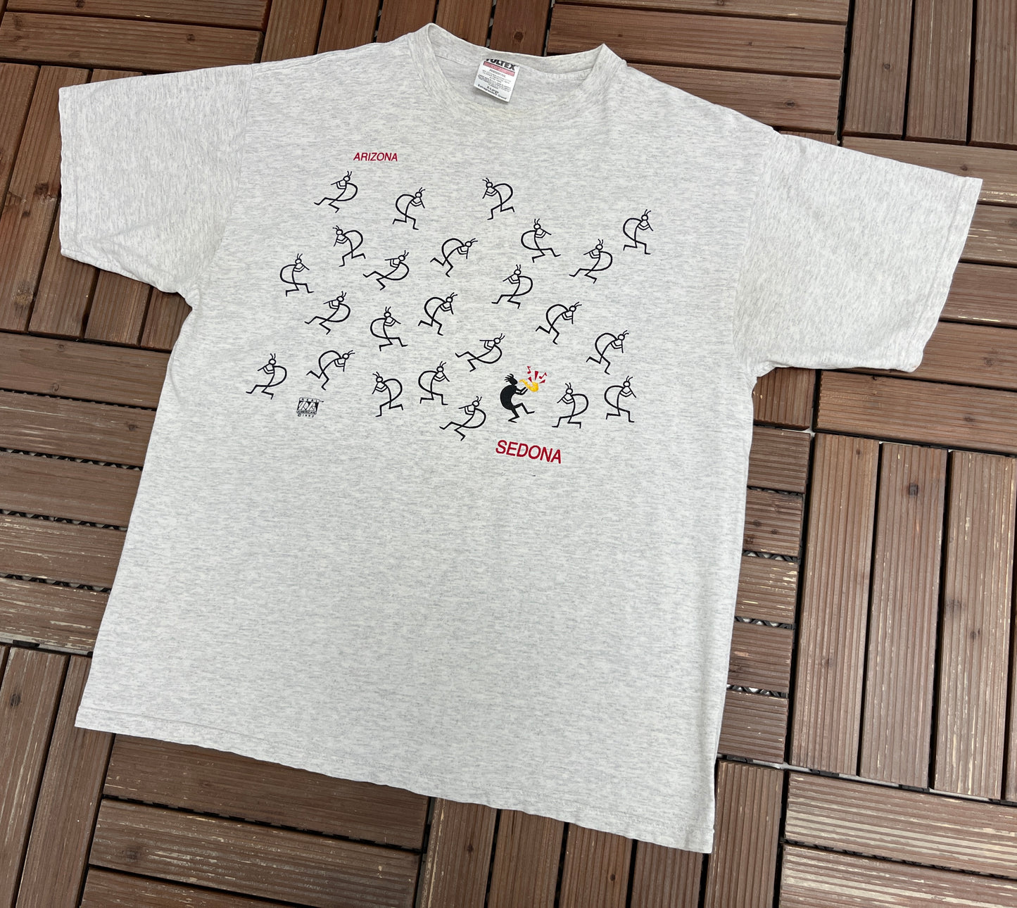 Sedona, Arizona Graphic Tee | Size X-Large | Vintage 1990s Tourist Grey T-Shirt |