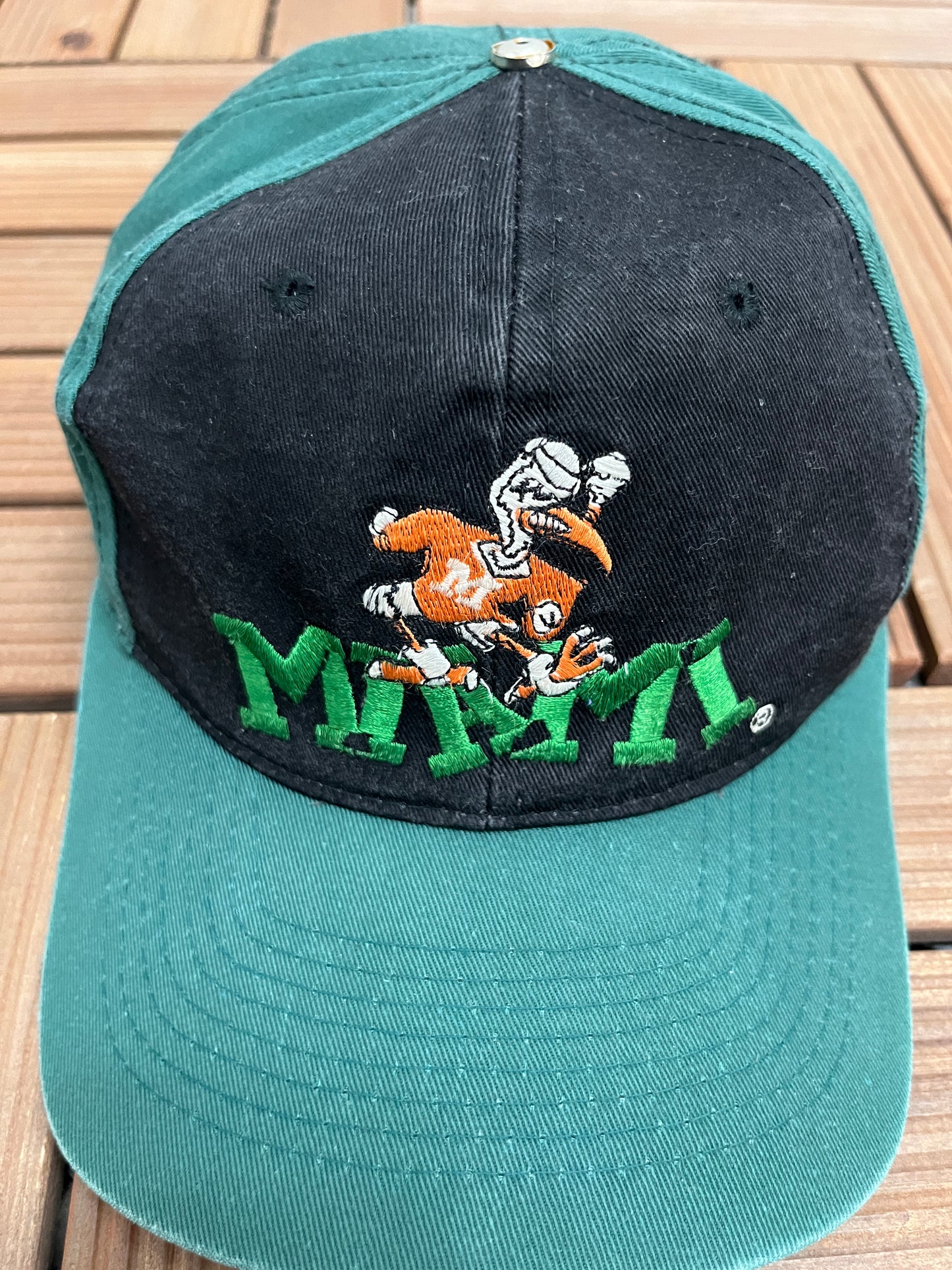 Miami Hurricanes Graphic Hat | Snap Back | Vintage 1990s College Sports Cap |