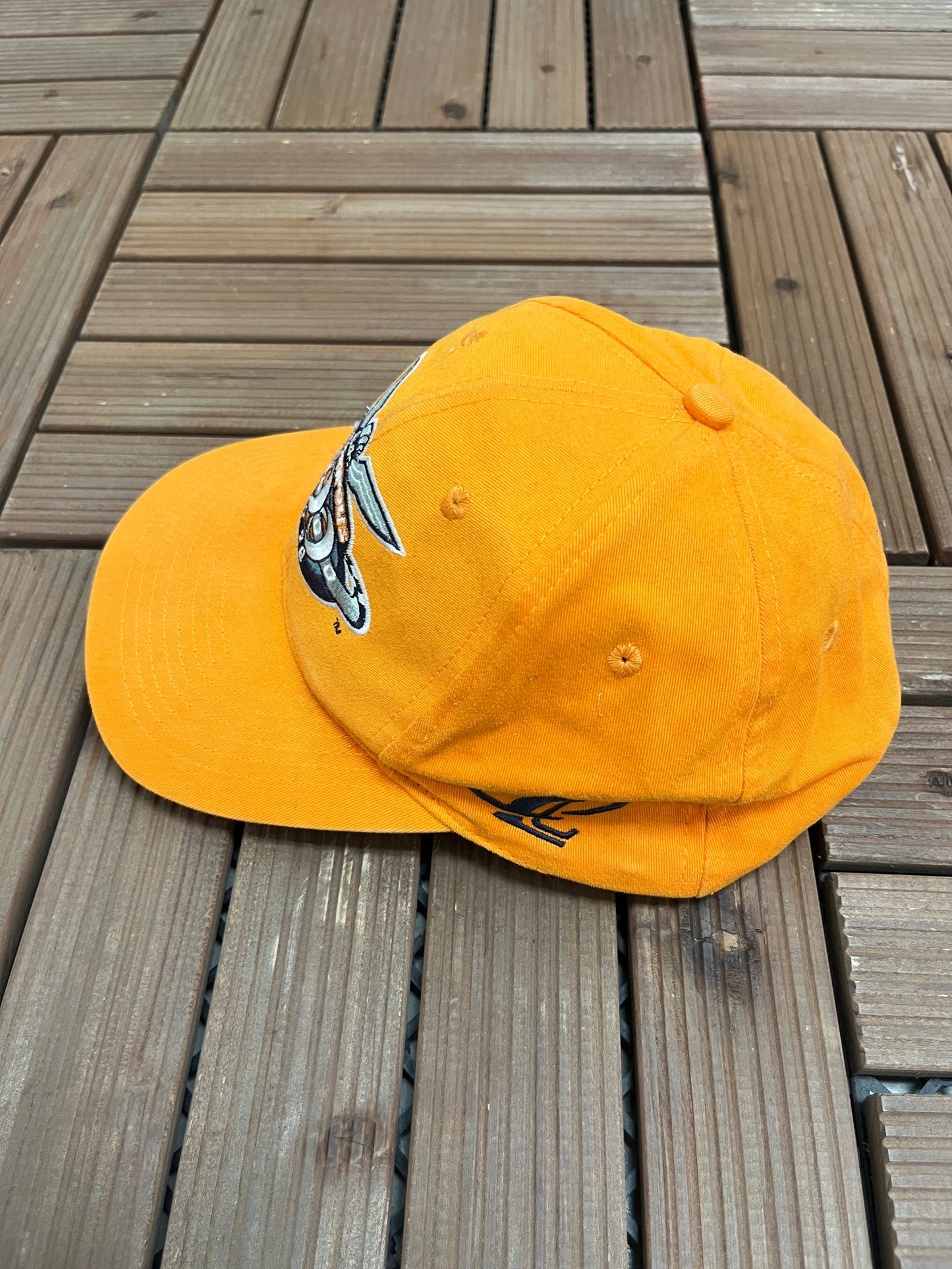 Indianapolis 500 Racing Graphic Hat | Strap Back | Vintage 2000s NASCAR Racing Orange Cap |