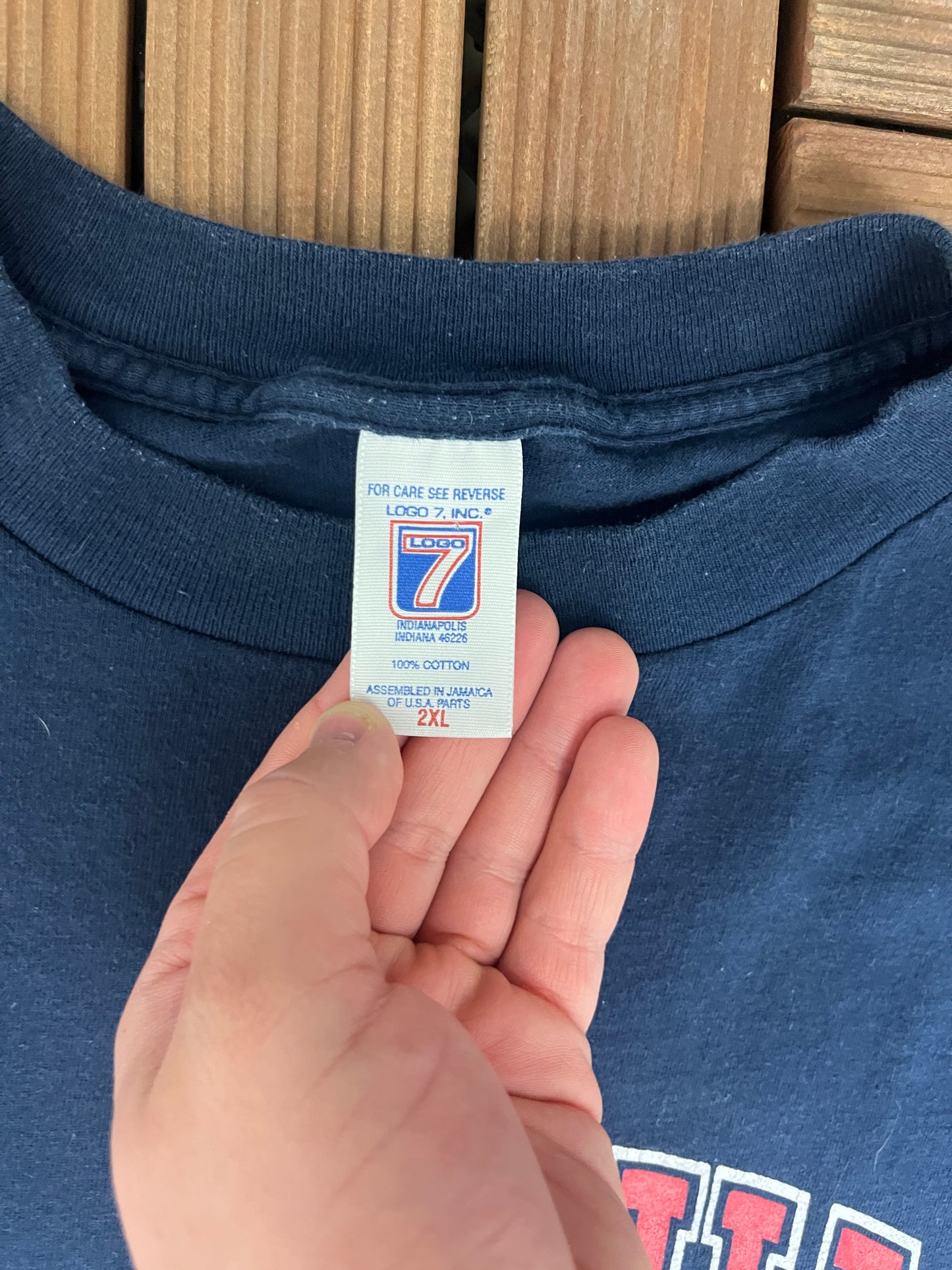 St. Louis Cardinals Graphic Tee | Size XX-Large | Vintage 2000s Logo 7 MLB Baseball Blue T-Shirt |