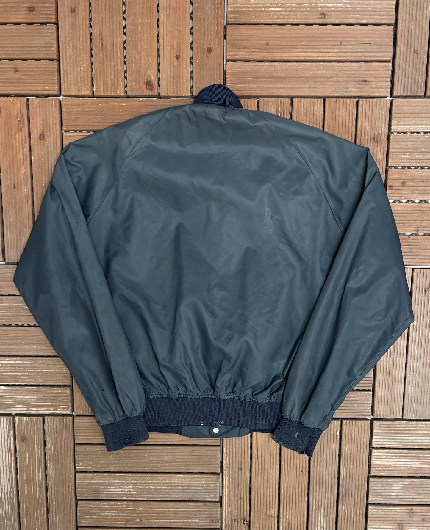 Chicago Bears Super Bowl XX Graphic Jacket | Size Medium | Vintage 1980s NFL Football Blue Jacket |