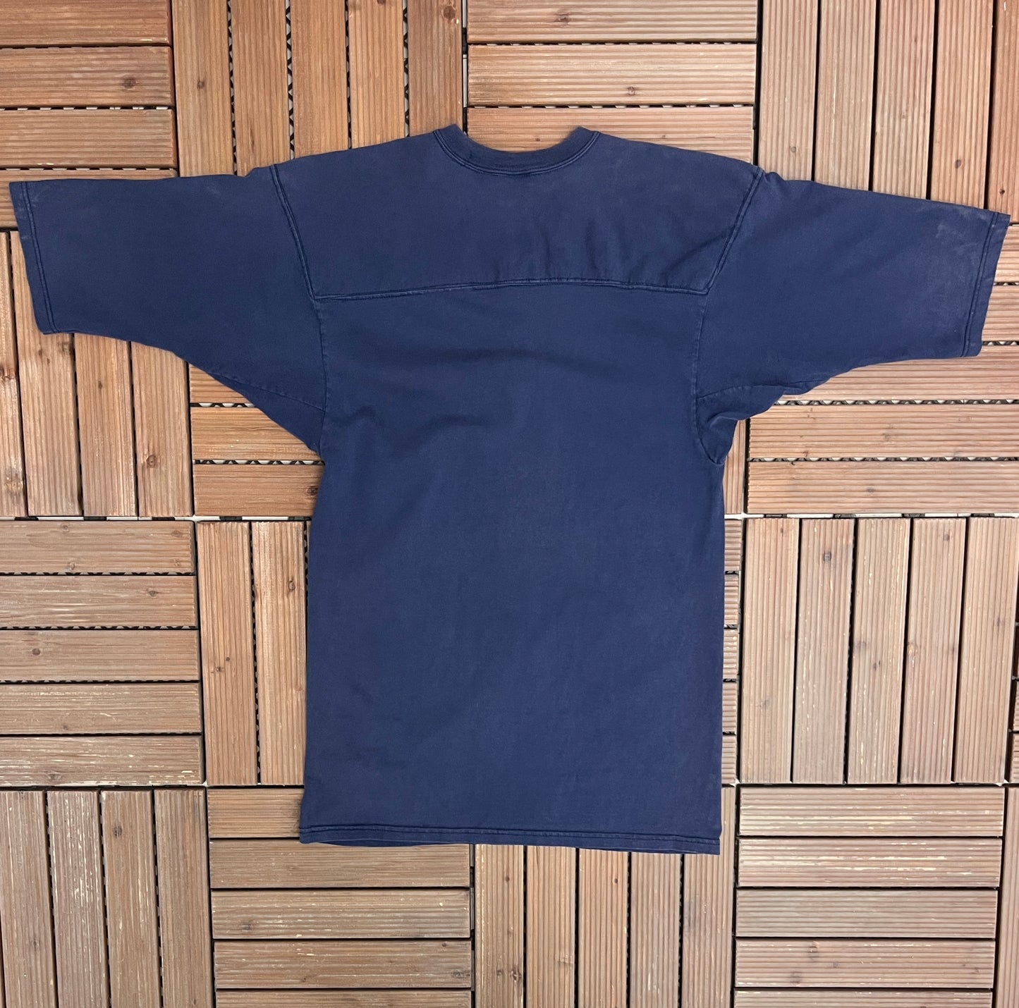 Michigan Wolverines Go Blue Graphic Tee | Size Medium | Vintage 1990s College Sports Blue T-Shirt |