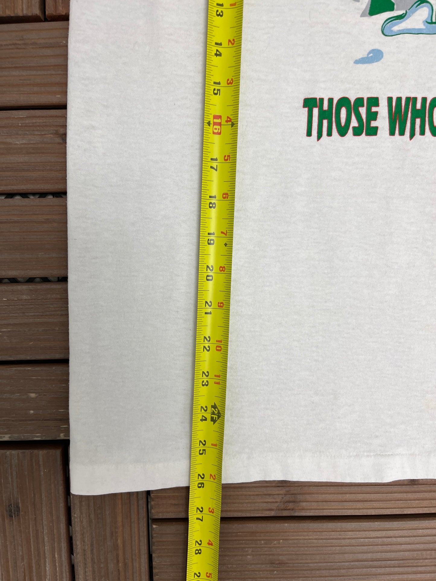 Mountain Dew Those Who Dare, Dew Graphic Tee | Size Large | Vintage 1990s Beverage Promotional White T-Shirt |