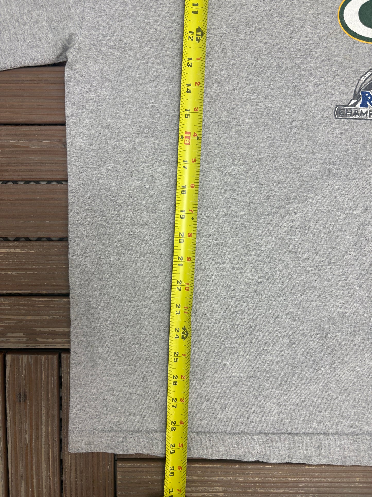 Green Bay Packers NFC Champions 2010 Graphic Tee | Size XX-Large | Vintage 2000s NFL Football Grey T-Shirt |