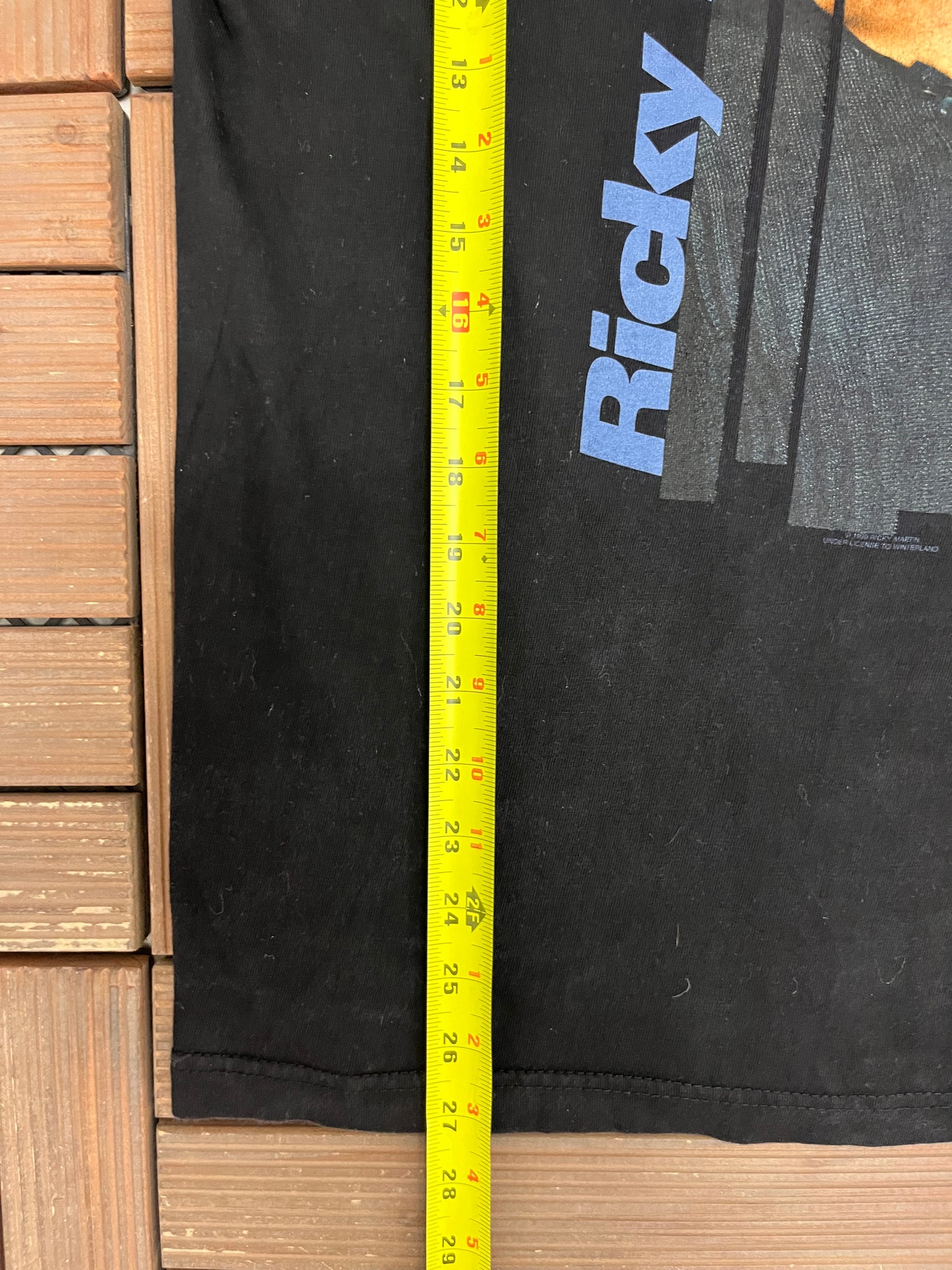 Ricky Martin 1999 Tour Graphic Tee | Size Large | Vintage 1990s Pop Musician Black T-Shirt |