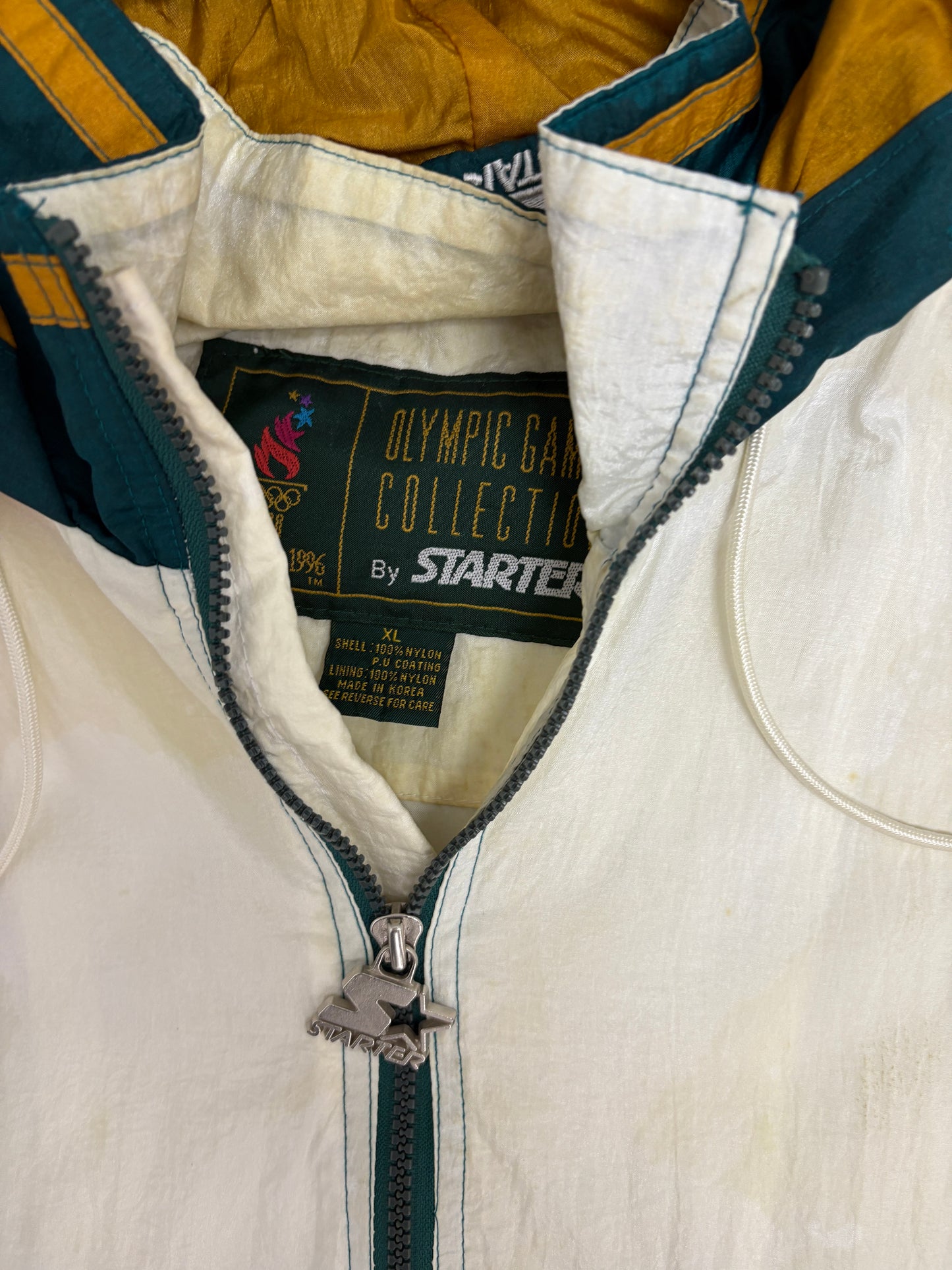 Atlanta Olympics 1996 Graphic Windbreaker | Size X-Large | Vintage 1990s Promotional Windbreaker |