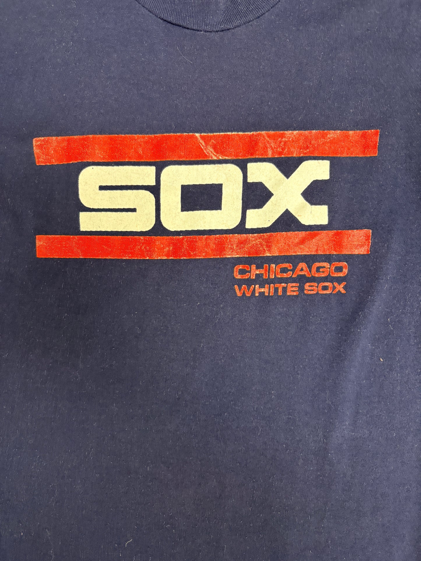Chicago White Sox Graphic Tee | Size Small | Vintage 1980s MLB Baseball Blue T-Shirt |