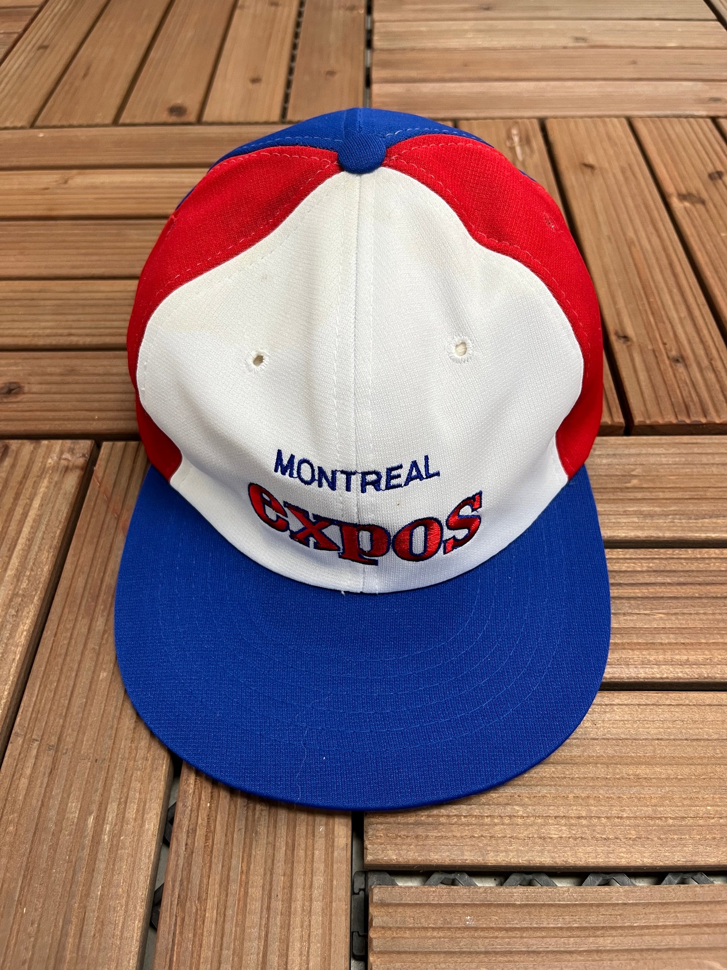 Montreal Expos Embroidered Graphic Hat | Snap Back | Vintage 1990s MLB Baseball White Cap |