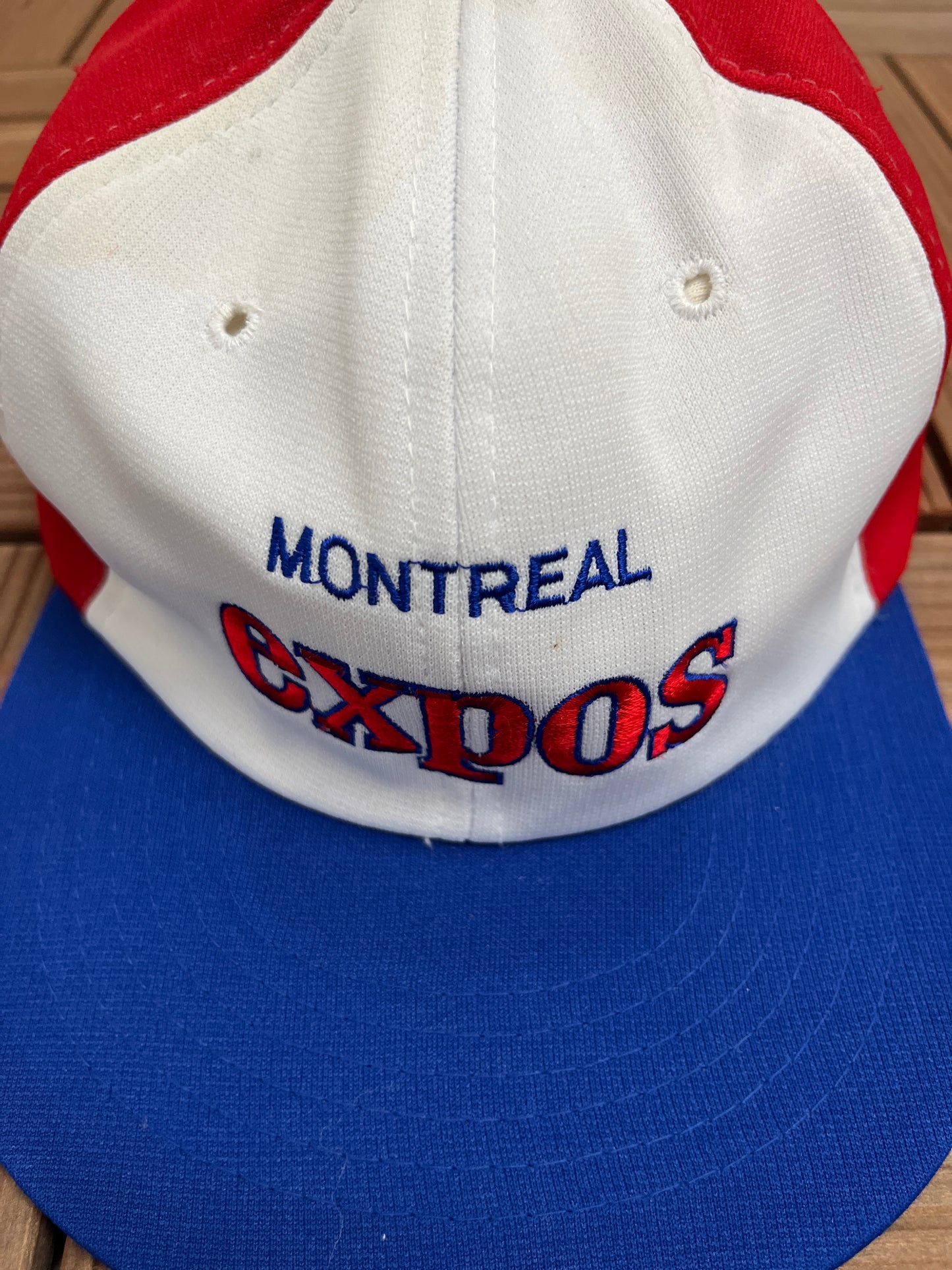 Montreal Expos Embroidered Graphic Hat | Snap Back | Vintage 1990s MLB Baseball White Cap |