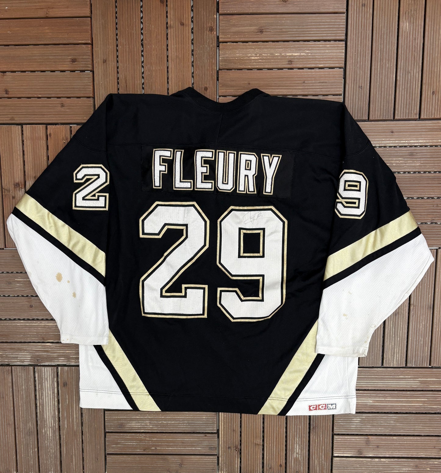 Pittsburgh Penguins Marc-Andre Fleury Hockey Jersey | Size XX- Large | Vintage 2000s NHL Hockey Black Jersey |