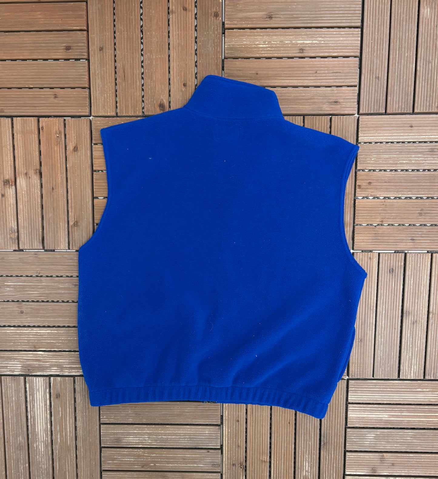 Planters Peanuts Go Nuts! Embroidered Graphic Fleece Vest | Size X-Large | Vintage 2000s Promotional Blue Vest |
