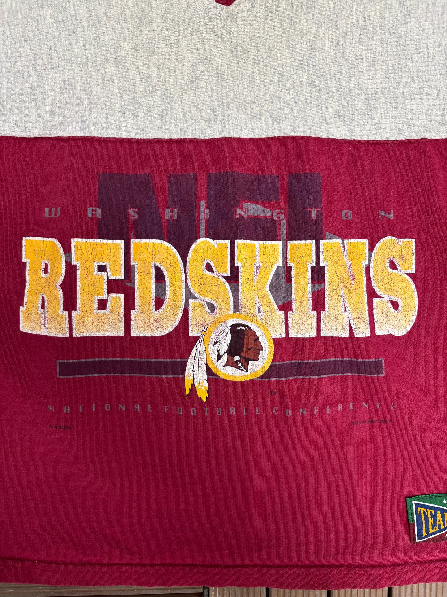 Washington Redskins Graphic Tee | Size Large | Vintage 1990s NFL Football Red T-Shirt |