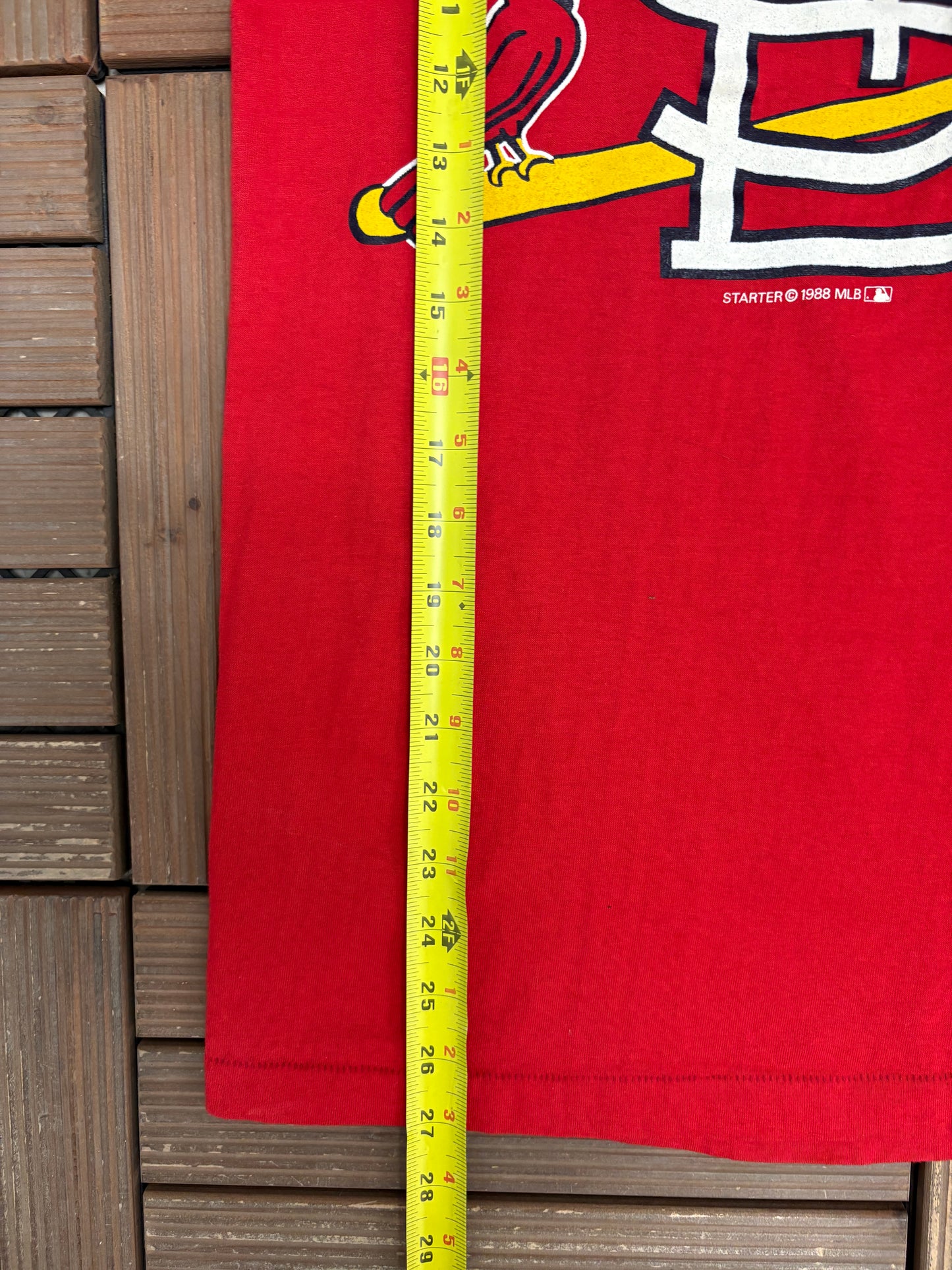 St. Louis Cardinals Graphic Tee | Size Medium | Vintage 1980s MLB Baseball Red T-Shirt |