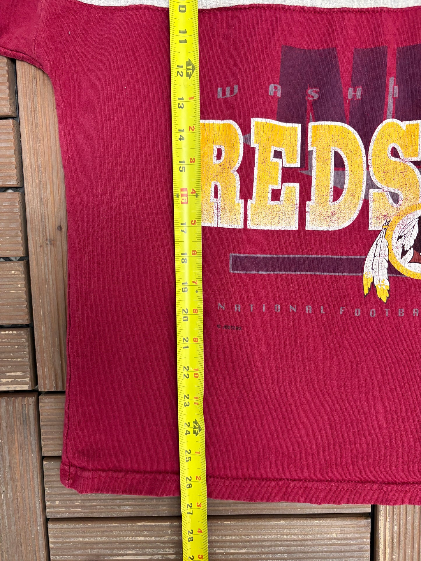 Washington Redskins Graphic Tee | Size Large | Vintage 1990s NFL Football Red T-Shirt |