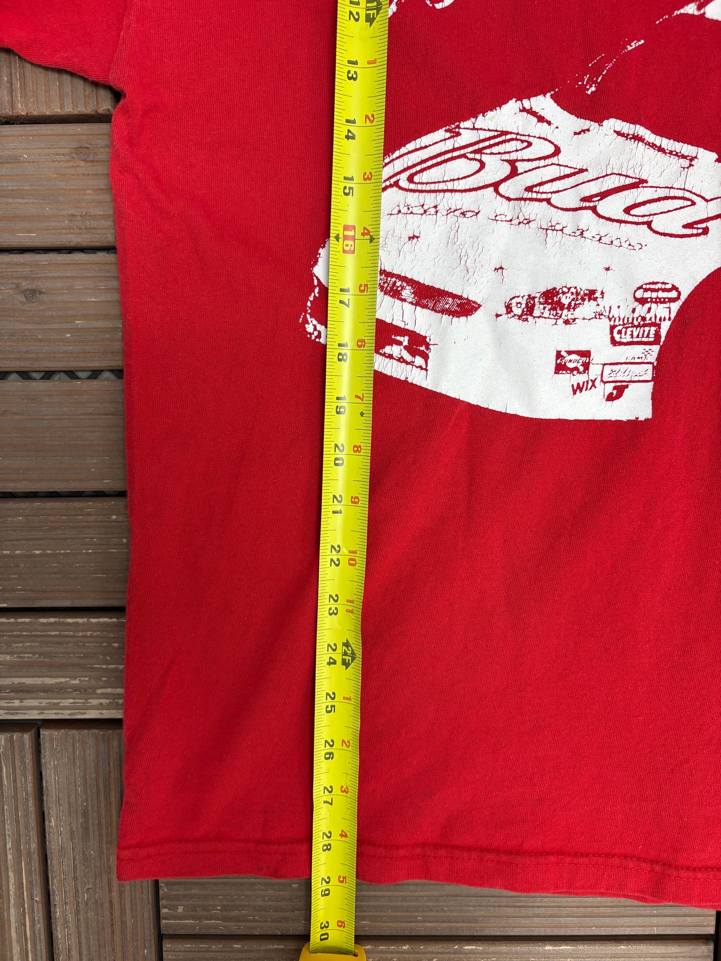 Dale Earnhardt Jr. Budweiser NASCAR Graphic Tee | Size XX-Large | Vintage 2000s NASCAR Racing Red T-Shirt |