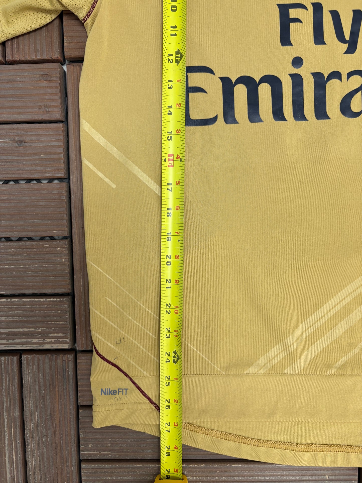 Arsenal Theo Walcott 2007-2008 Training Kit | Size Medium | Vintage 2000s EPL Soccer Gold Jersey |