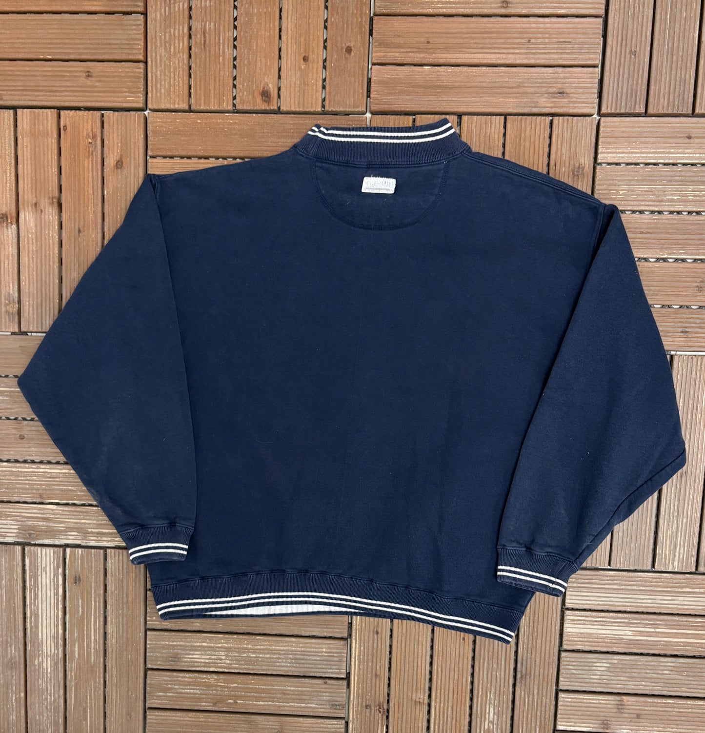 Pebble Beach Golf Links Embroidered Graphic Crewneck | Size Large | Vintage 2000s Promotional Blue Sweater |