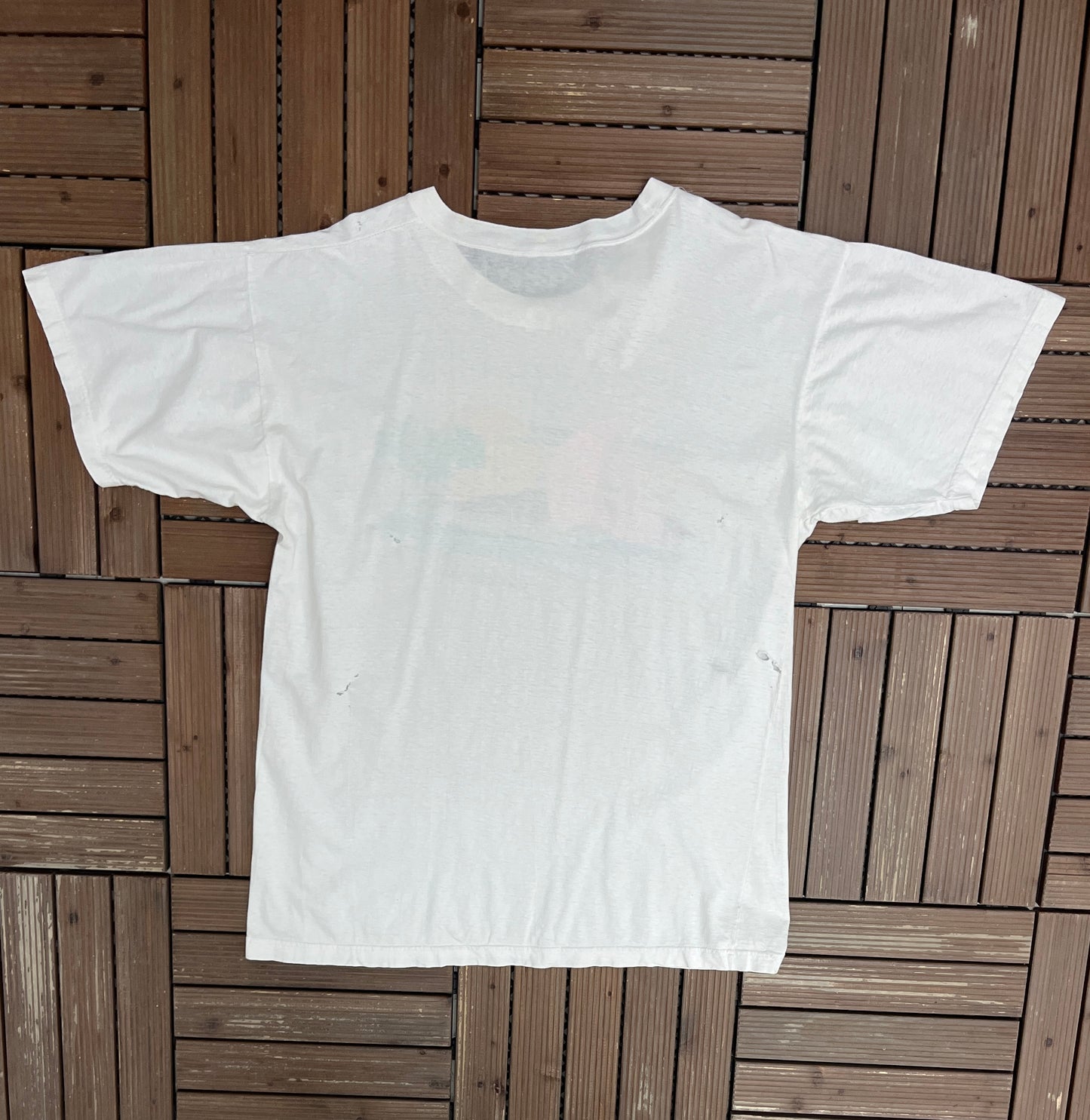 California Sailing Graphic Tee | Size Large | Vintage 1990s Tourist Promotional White T-Shirt |