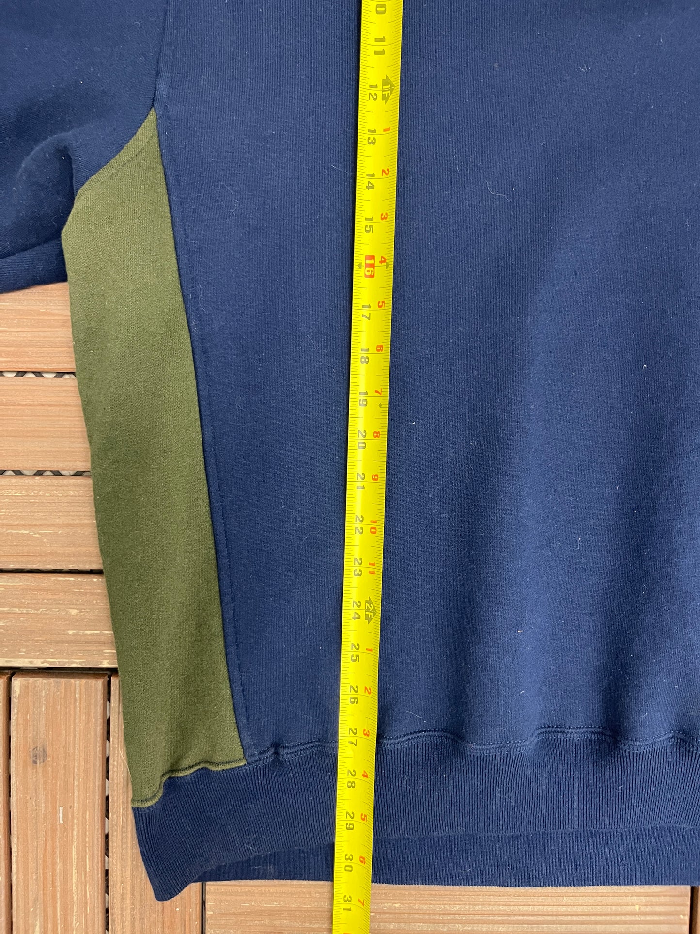 Algonquin Wolf Embroidered Graphic Quarter Zip Sweater | Size XX-Large | Vintage 1990s Tourist Blue Sweater |