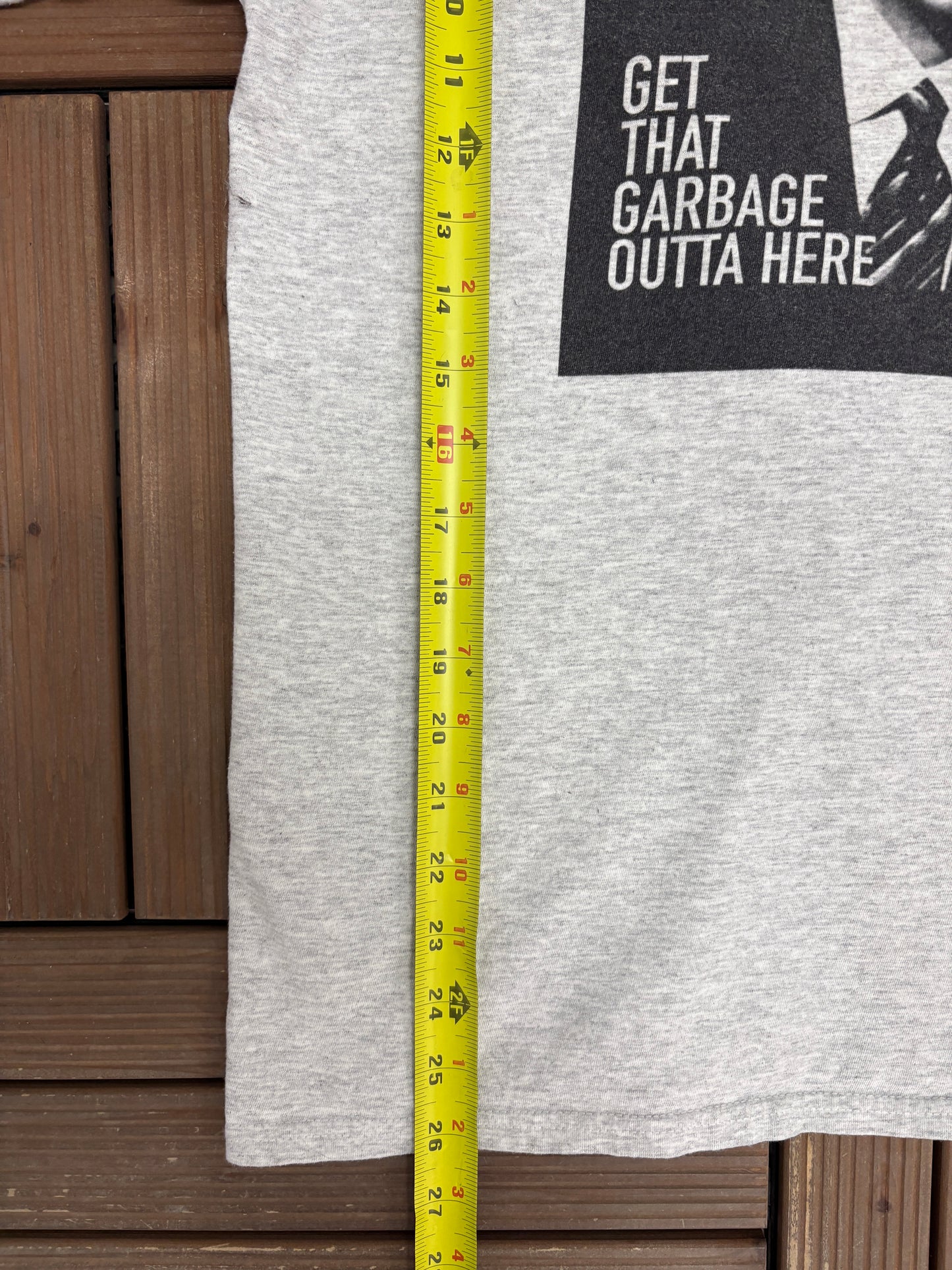 Jack Armstrong Get That Garbage Outta Here Graphic Tee | Size Large | Promotional NBA Basketball Grey T-Shirt |