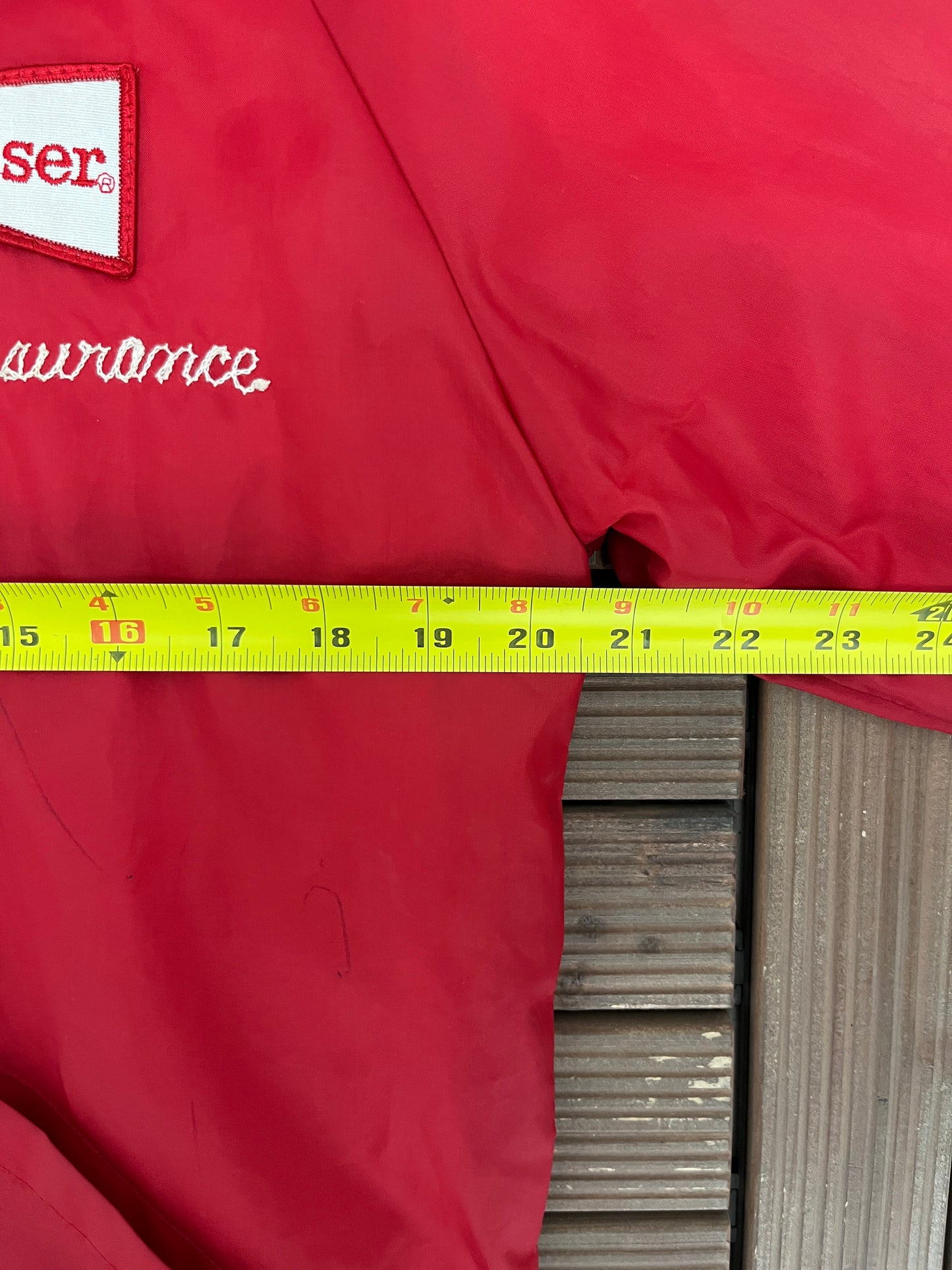 Budweiser Quality Assurance Graphic Jacket | Size Small | Vintage 1980s Made in USA Red Coat |