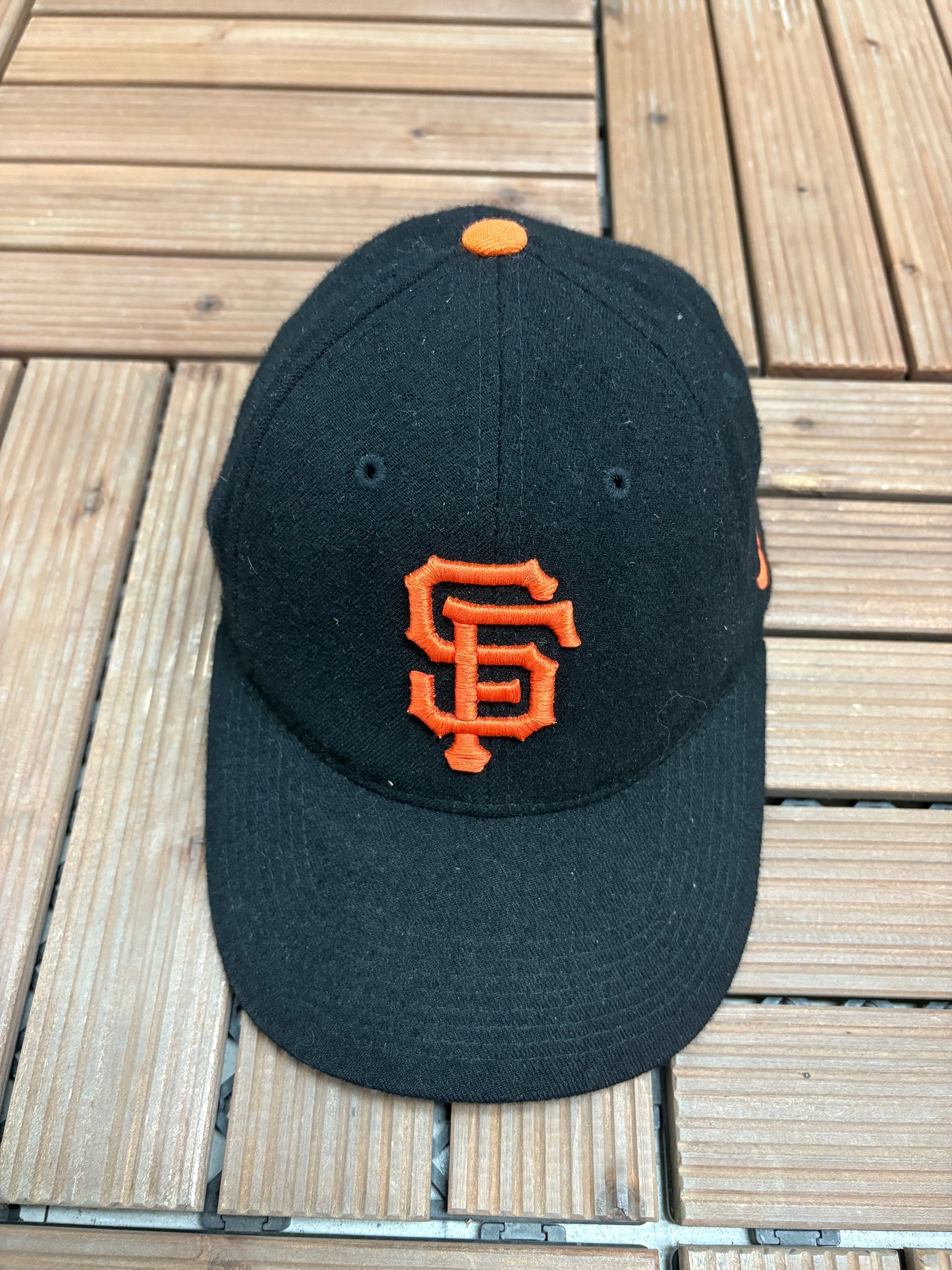 San Francisco Giants Nike Embroidered Hat | Strap Back | Vintage 2000s Nike MLB Baseball Black Cap |