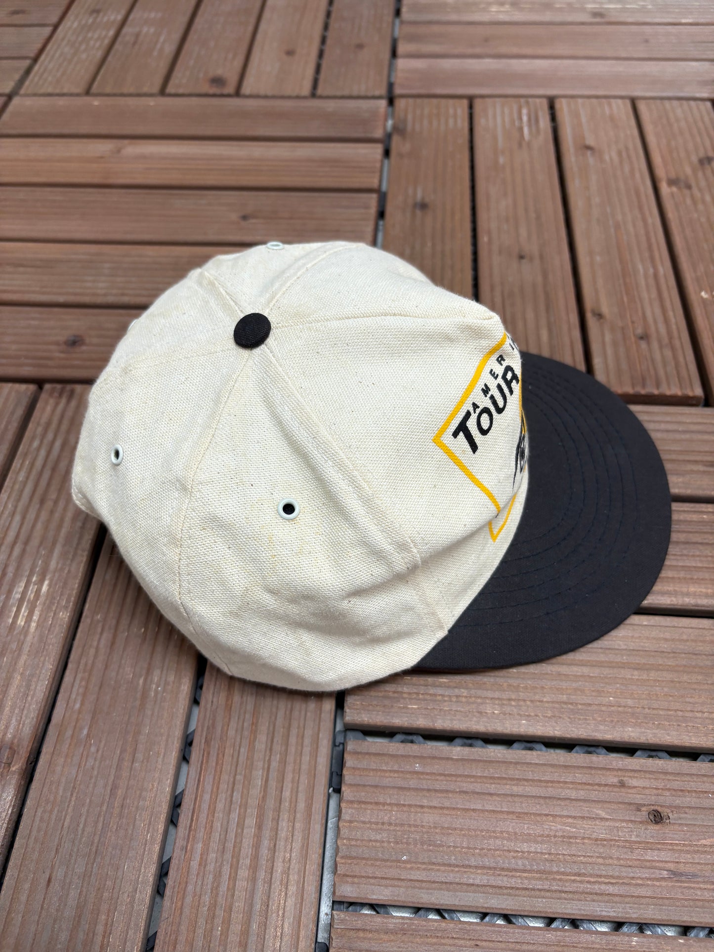Tour De Sol 1994 Car Meet Graphic Hat | Snap Back | Vintage 1990s Car Promotional White Cap |