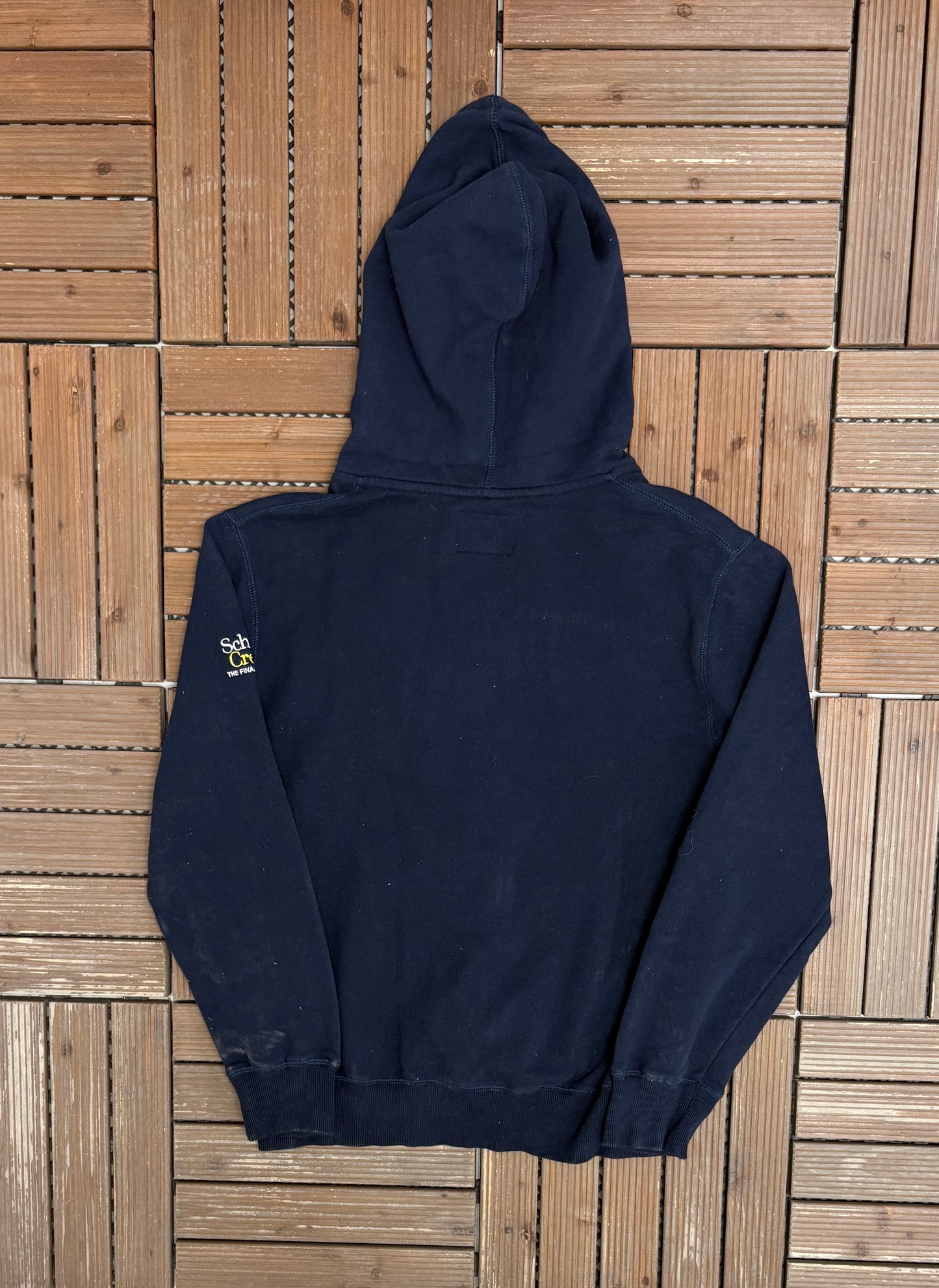 Schitt's Creek Council Member Embroidered Graphic Hoodie | Size Small | Modern Television Series Blue Sweater |
