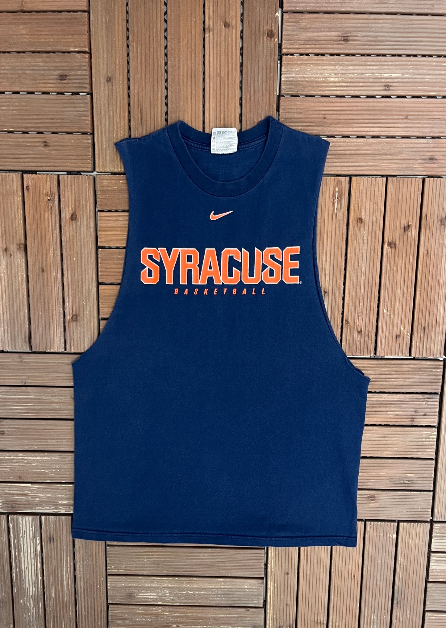 Syracuse Orange Basketball Nike Graphic Tee | Size Medium | Vintage 2000s Blue College Tank Top |