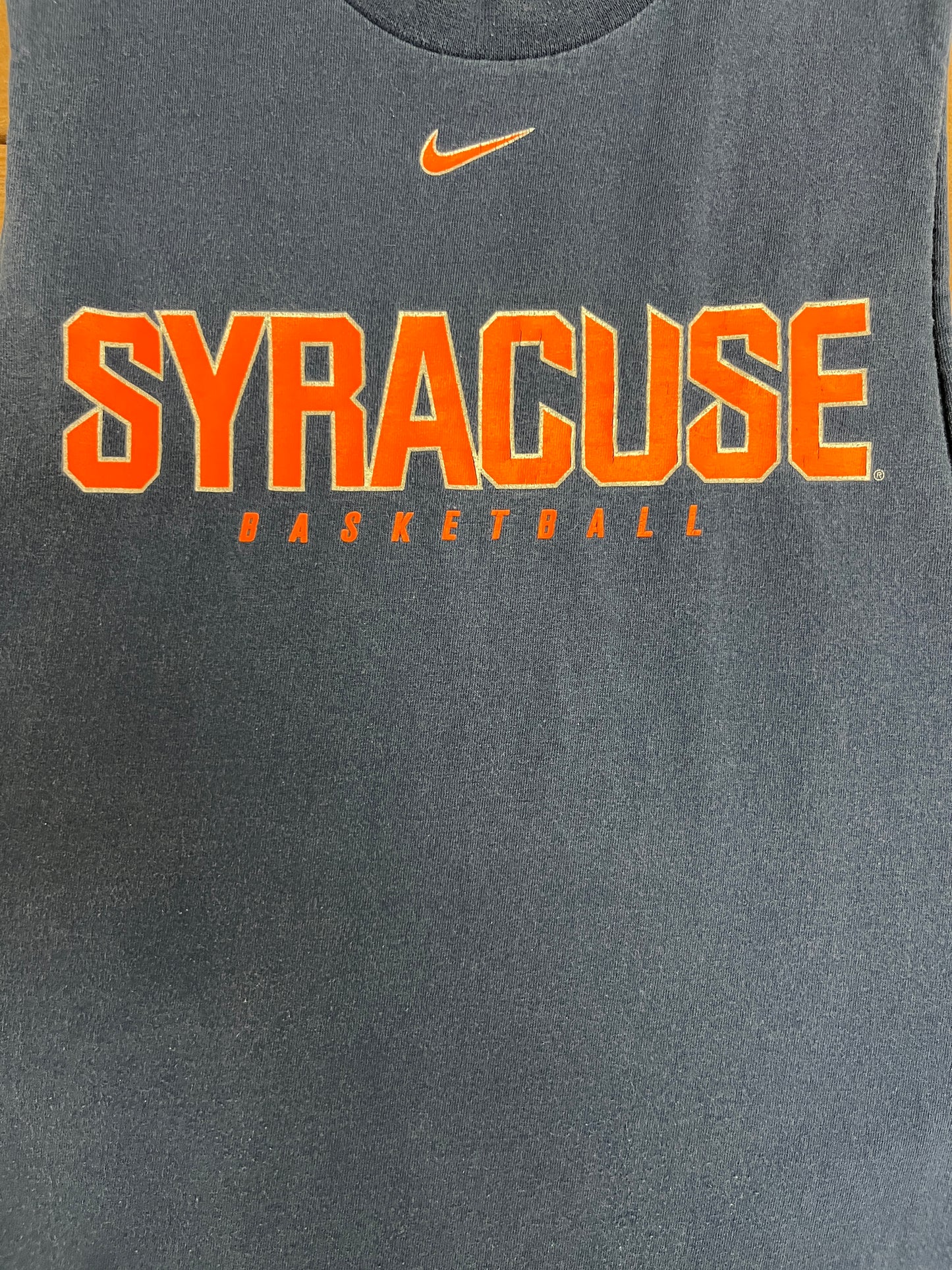 Syracuse Orange Basketball Nike Graphic Tee | Size Medium | Vintage 2000s Blue College Tank Top |