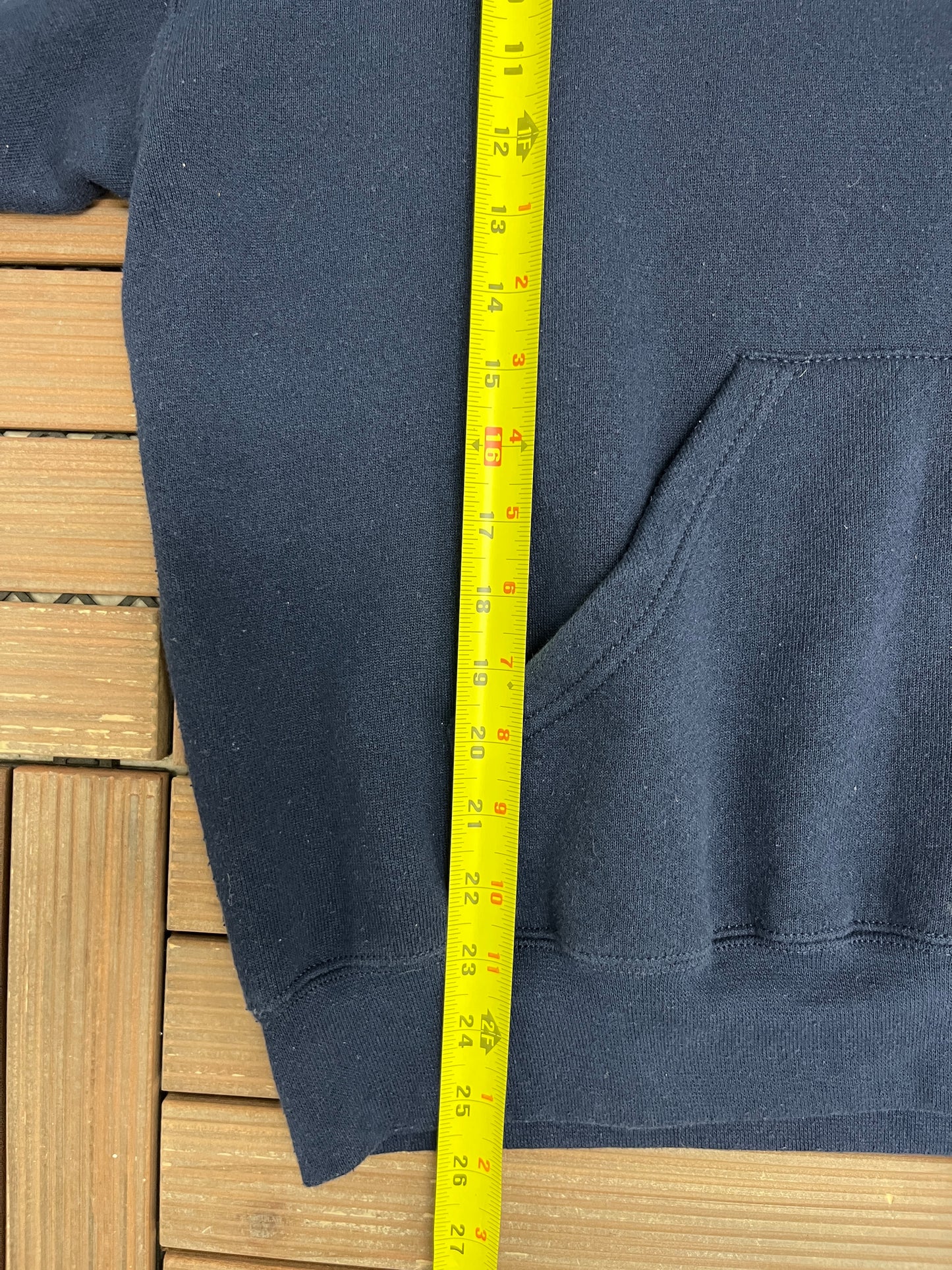 United States of America Navy Graphic Sweater | Size Large | Vintage 1990s Made in USA Blue Hoodie |