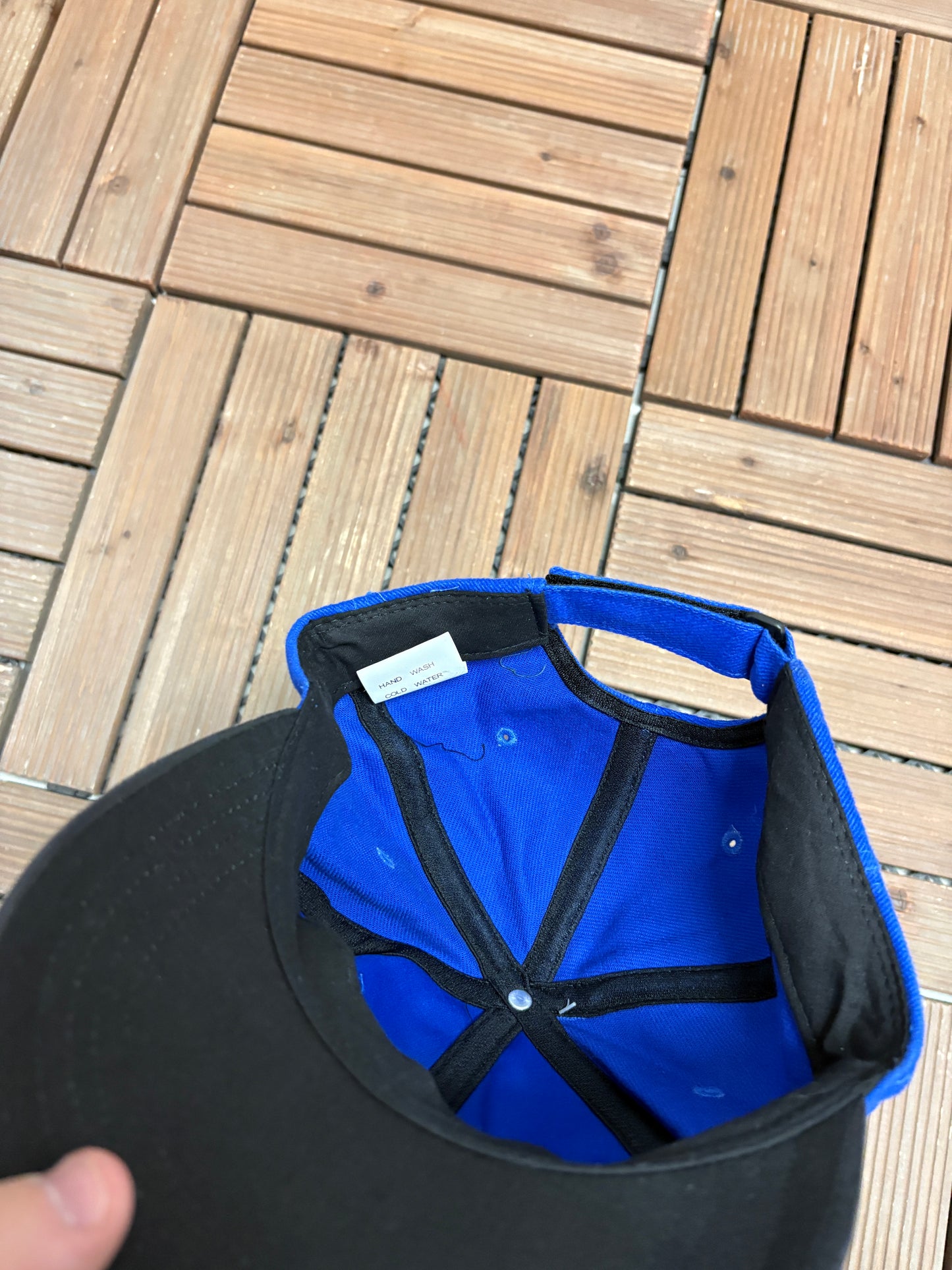 Marlboro Unlimited Compass Graphic Hat | Strap Back | Vintage 1990s Promotional Blue Cap |