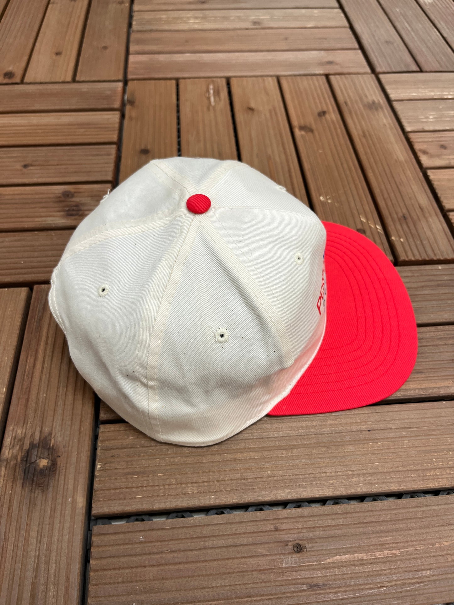 Ford Performance Overdrive 1995 Graphic Hat | Snap Back | Vintage 1990s Racing White Cap |