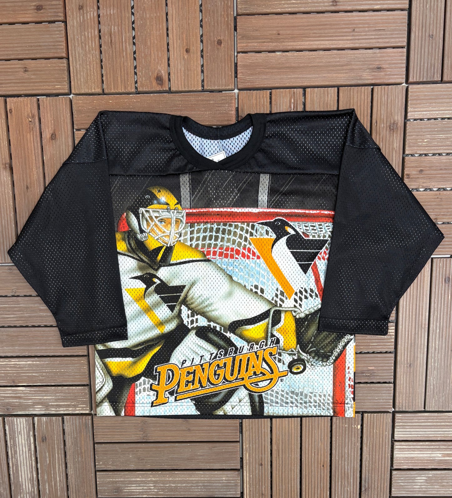 Pittsburgh Penguins Hockey Jersey | Size Youth Small/Medium | Vintage 1990s Black Hockey CCM Jersey |