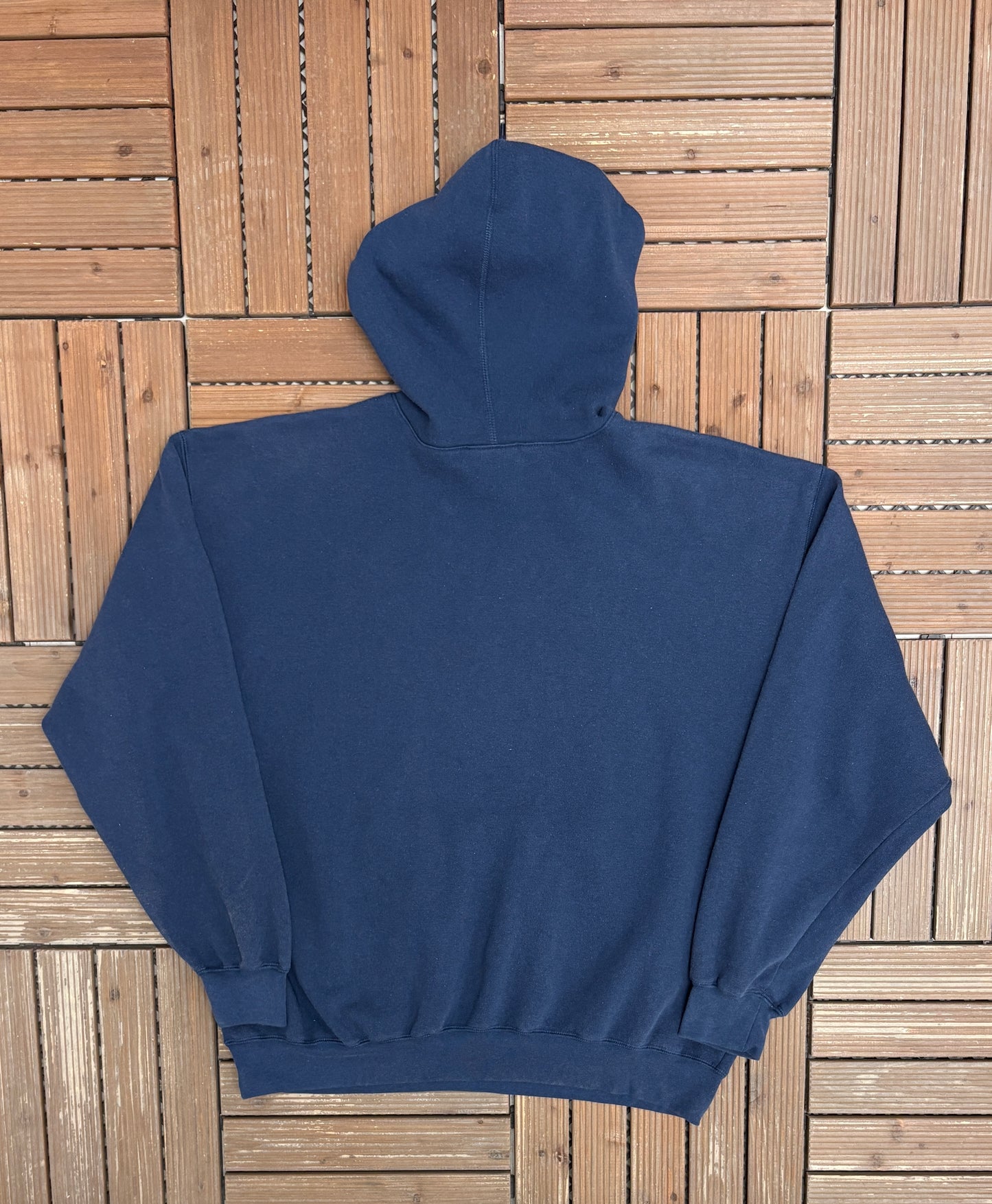 Boston Red Sox Embroidered Graphic Hoodie | Size Large | Vintage 2000s MLB Baseball Blue Sweater |