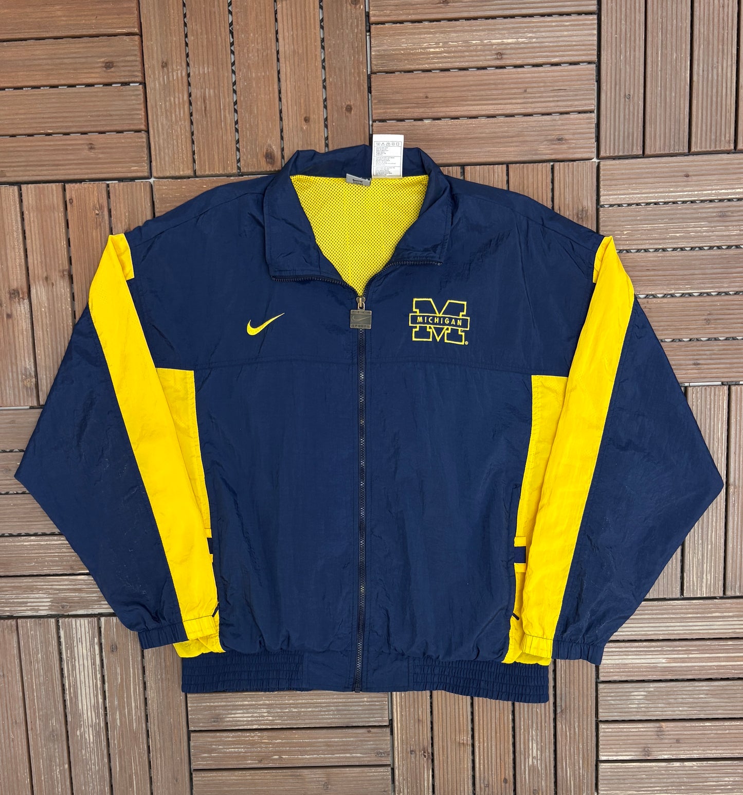 Michigan Wolverines Track Nike Graphic Windbreaker | Size X-Large | Vintage 1990s College Windbreaker Coat |