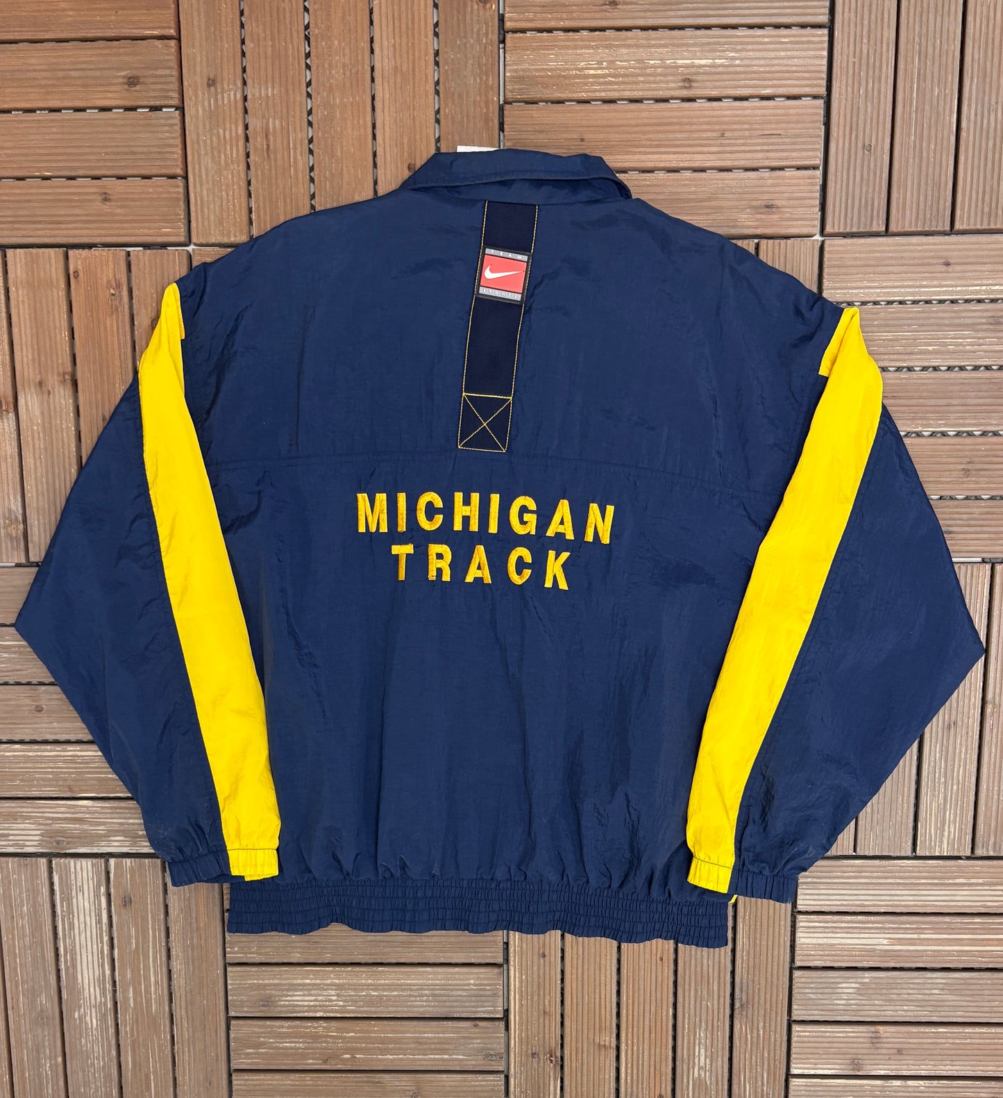 Michigan Wolverines Track Nike Graphic Windbreaker | Size X-Large | Vintage 1990s College Windbreaker Coat |