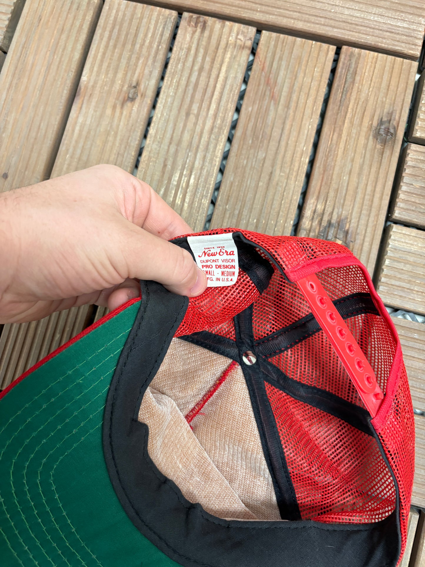 Philadelphia Phillies Graphic Hat | Snap Back | Vintage 1990s Made in USA New Era Red Cap |