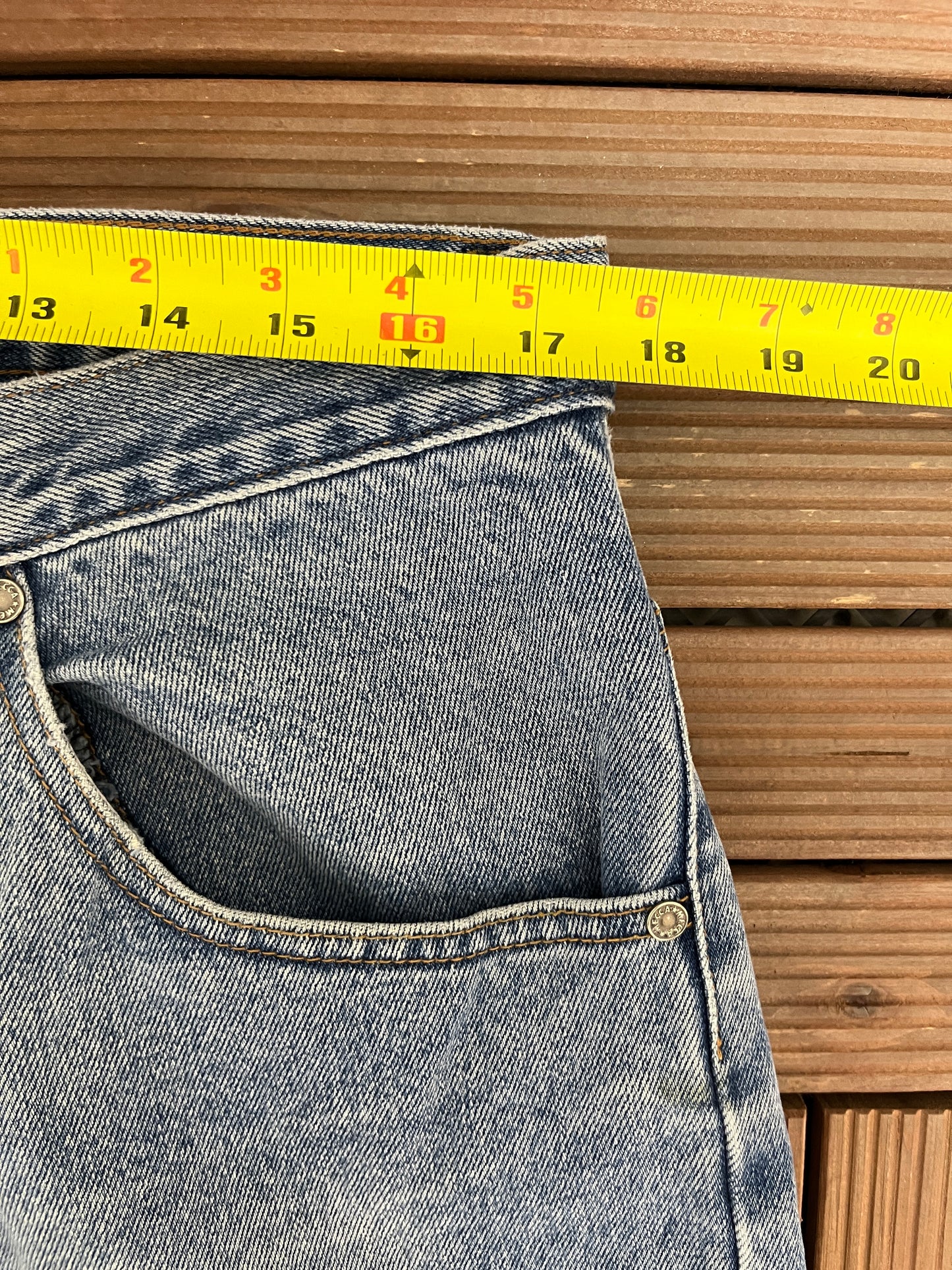 Mecca Blue Denim Carpenter Jeans | Size 38 x 30 | Vintage 2000s Branded Workwear Blue Jeans |